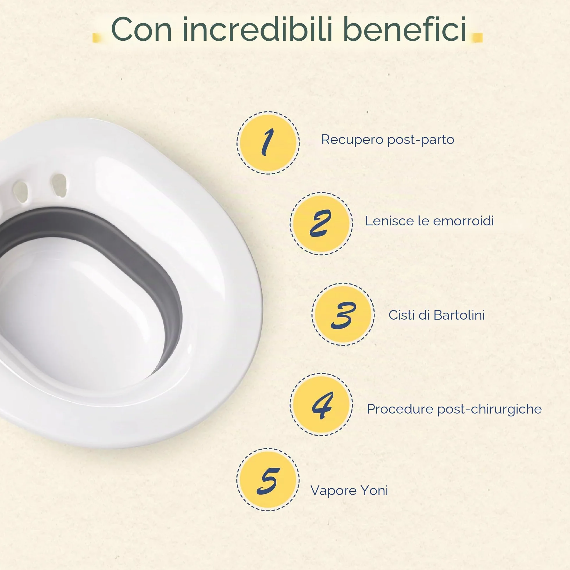 FIRST DAYS MATERNITY Sitz Bath Bidet Portatile Pieghevole per Emorroidi e Postpartum