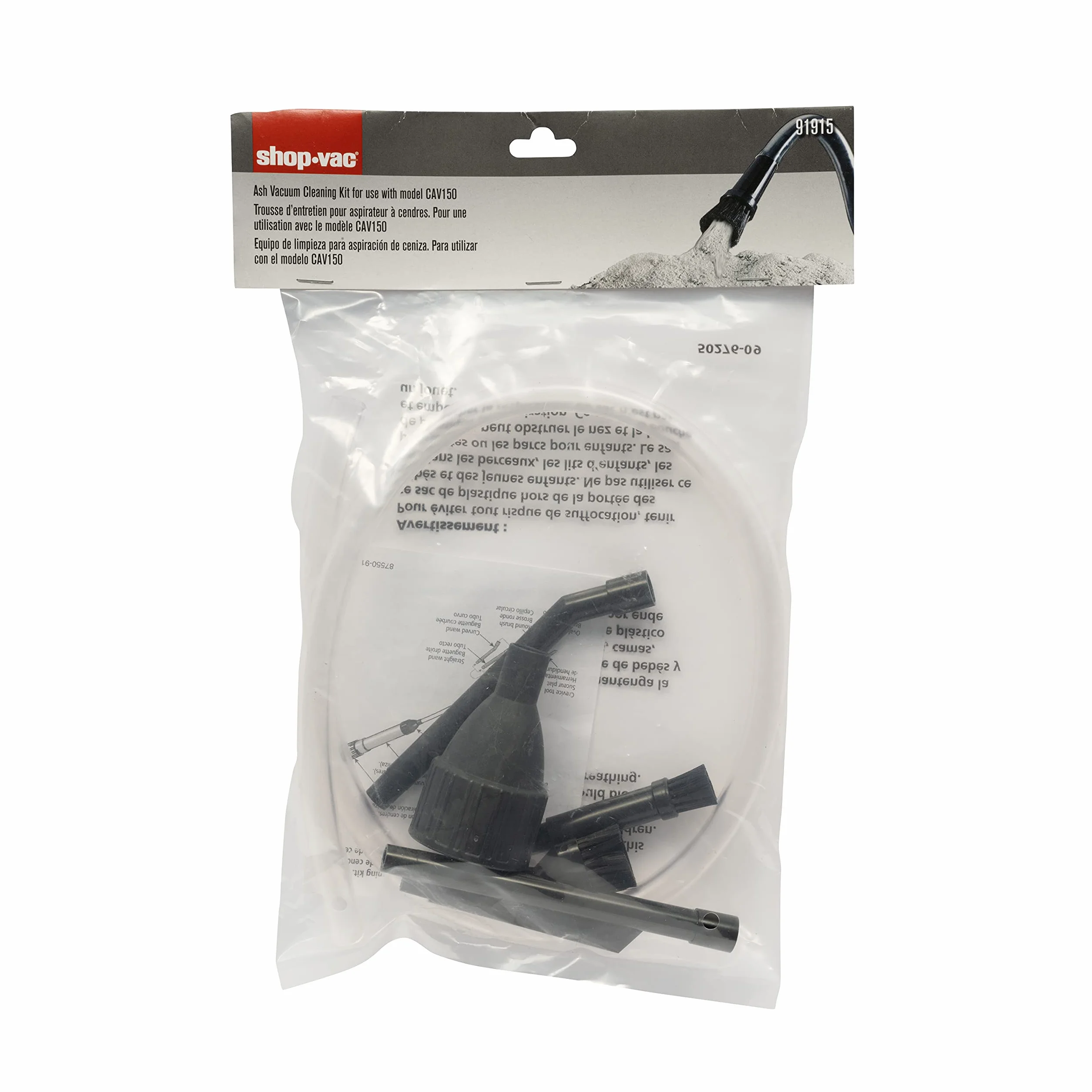 Shop-Vac 9191500 Kit di pulizia per stufe a pellet, costruzione in plastica Poly Pro, 5 ugelli, (1 set)