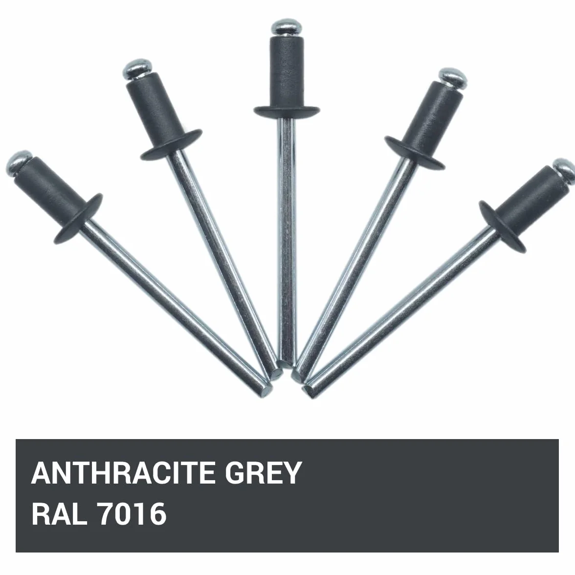 Marcopol Rivetti Ciechi Verniciati 3,2 x 8 mm DIN 7337 Alluminio Acciaio 100 Pezzi Grigio Antracite RAL 7016