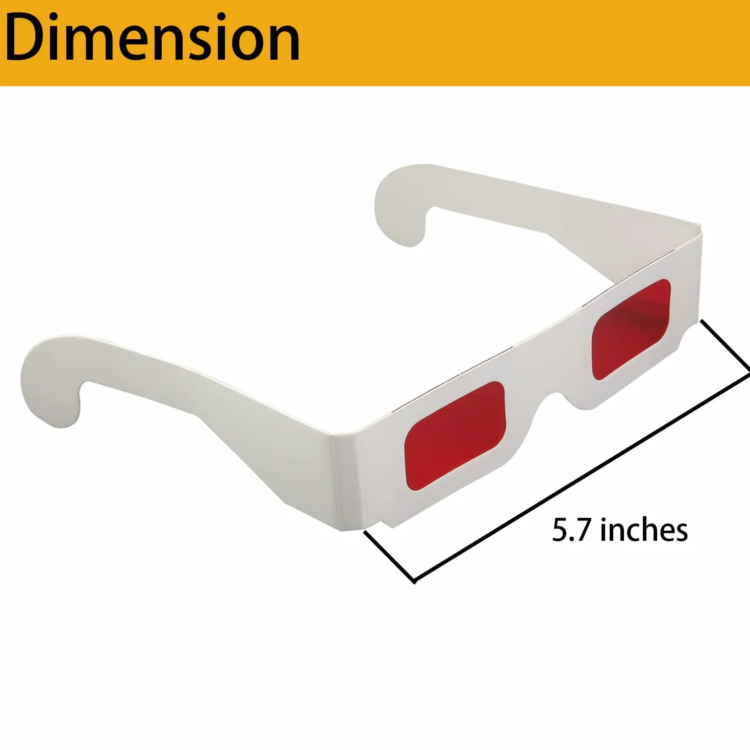 20 Pz Rosso Occhiali 3D di Carta rosso-rosso 3D Film Occhiali Segreto Rivelare Lenti Rosse Occhiali 3D Visualizzazione 3D Occhiali Decoder