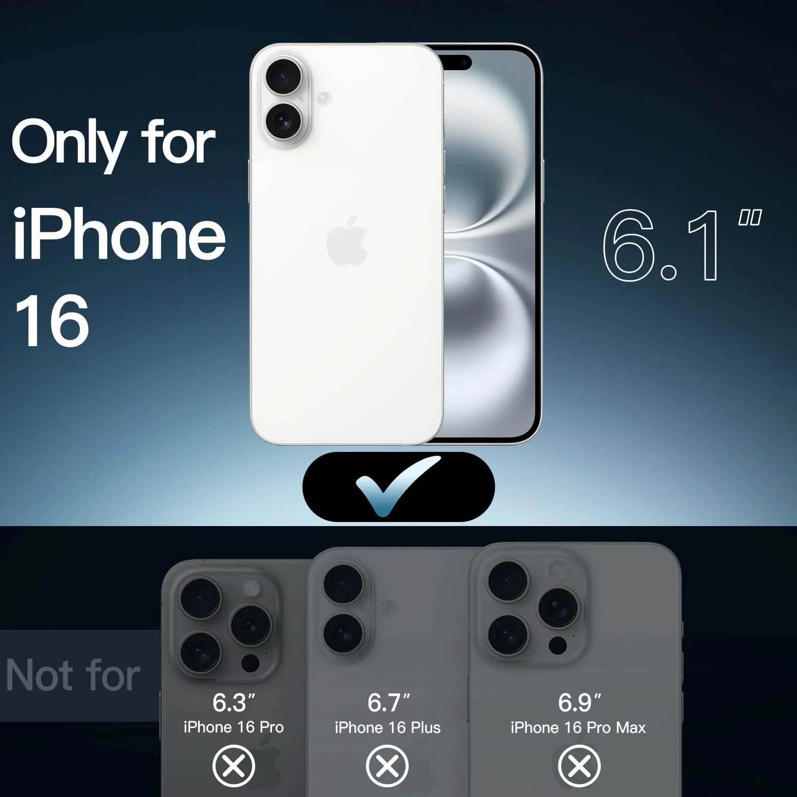 JETech Cover per iPhone 16 6,1 Pollici, Anti Ingiallimento Antiurto Cellulare Paraurti Custodia, Anti-Graffio Retro Trasparente (Trasparente)