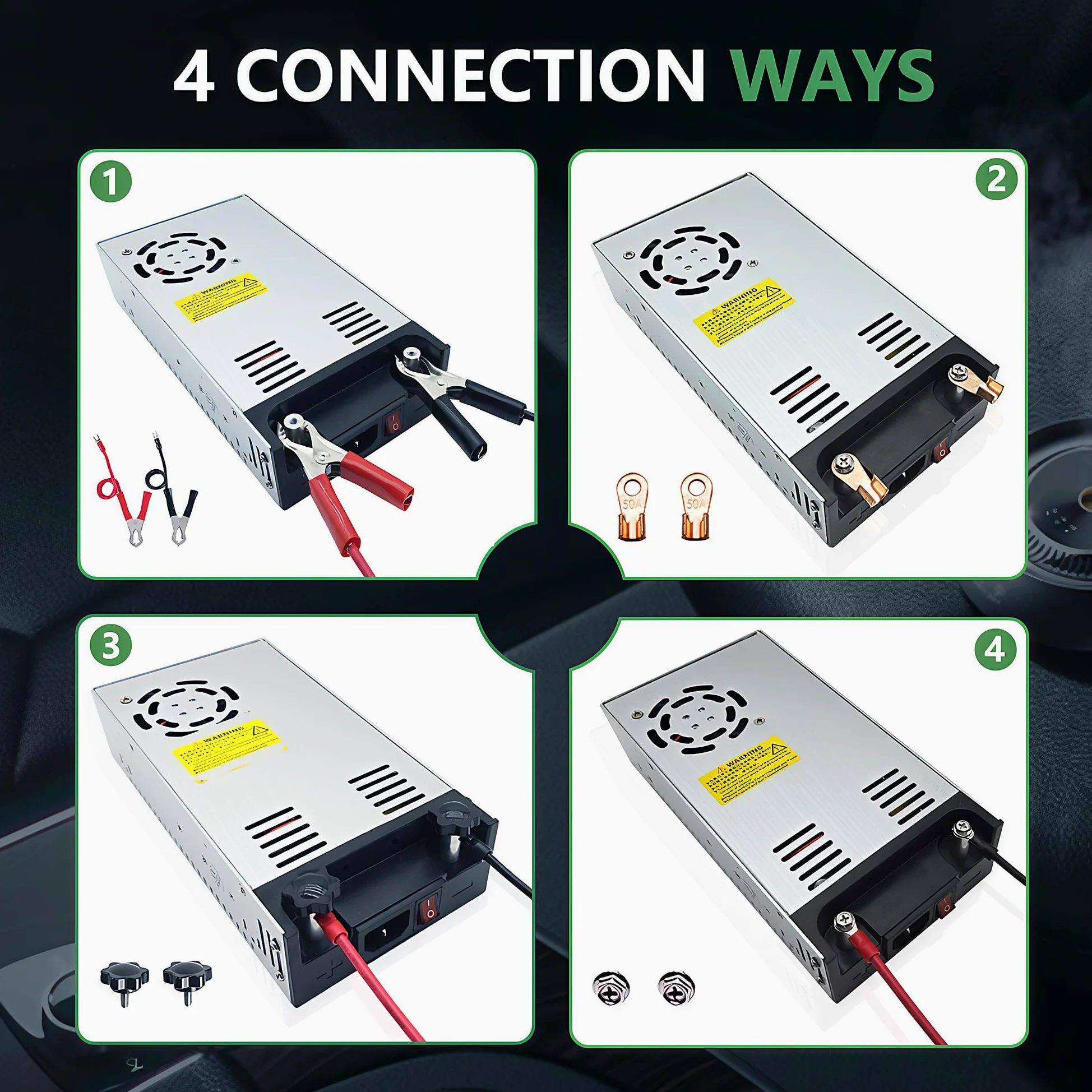 Alimentatore di rete da 12 V, 30 A, 360 W, trasformatore da 110 V/230 V AC a DC, trasformatore industriale per striscia luminosa a LED, CCTV, radio SMPS (DC12 V, 30 A, 360 W)