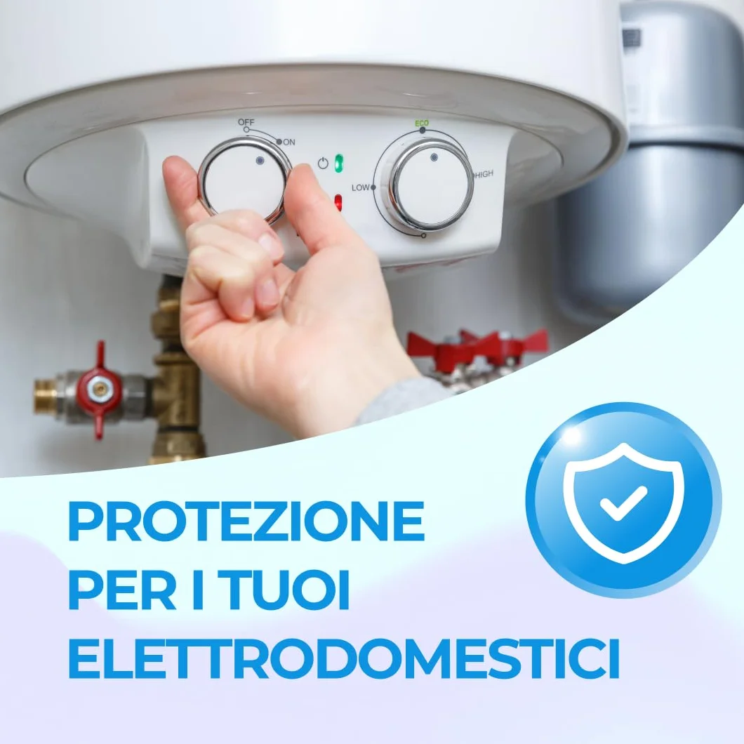 WK - Dosatore Ruotabile di Polifosfato per Caldaia, Utile per Filtrazione Acqua,con Incluse 4 Cartucce, Funge da Anticalcare e Anticorrosione per Tutti gli Impianti