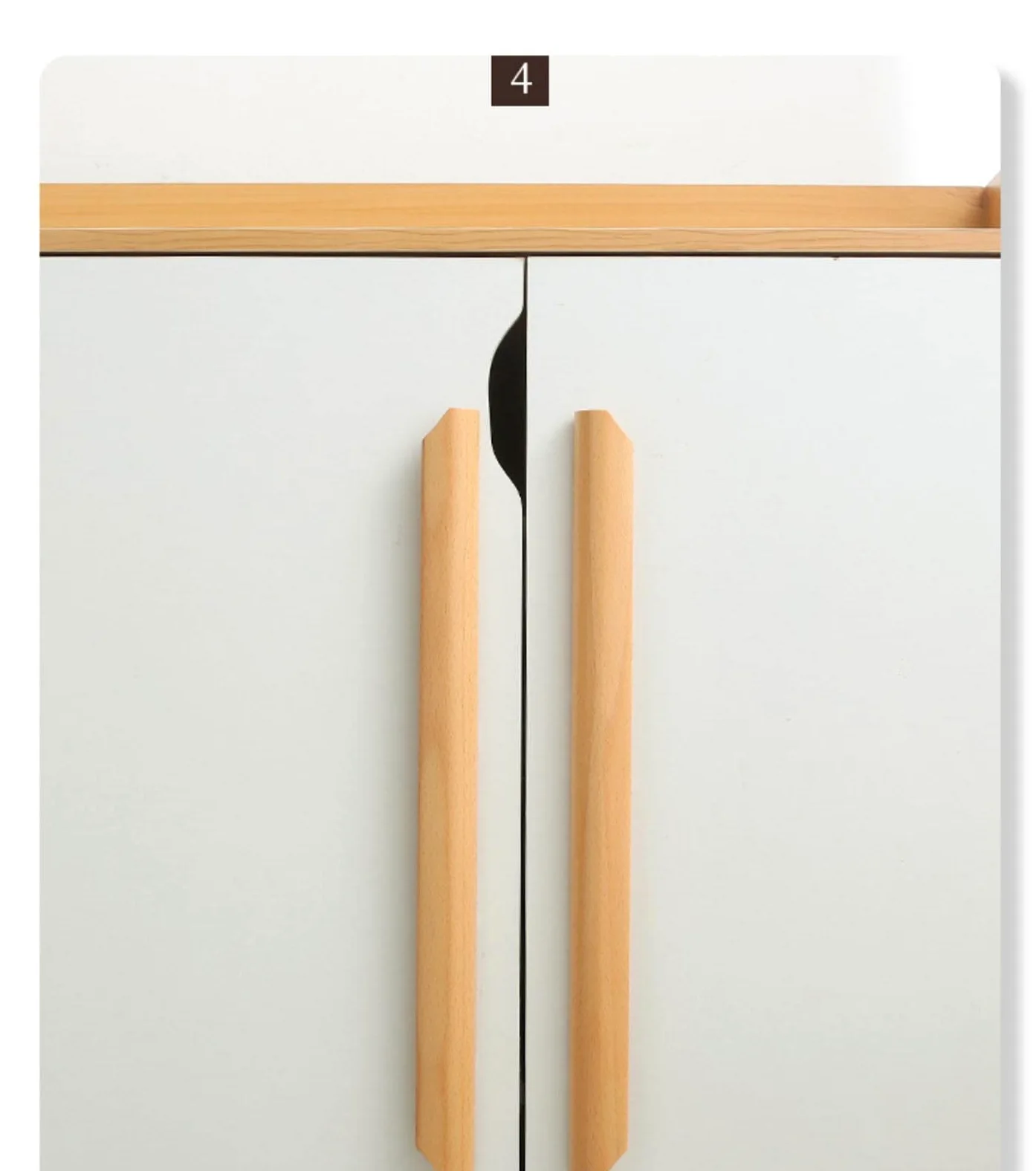 Pomelli per cassetti in legno di faggio, per mobili, porte, armadi, armadi, maniglie a forma di fiocco in legno di gomma (90 mm)
