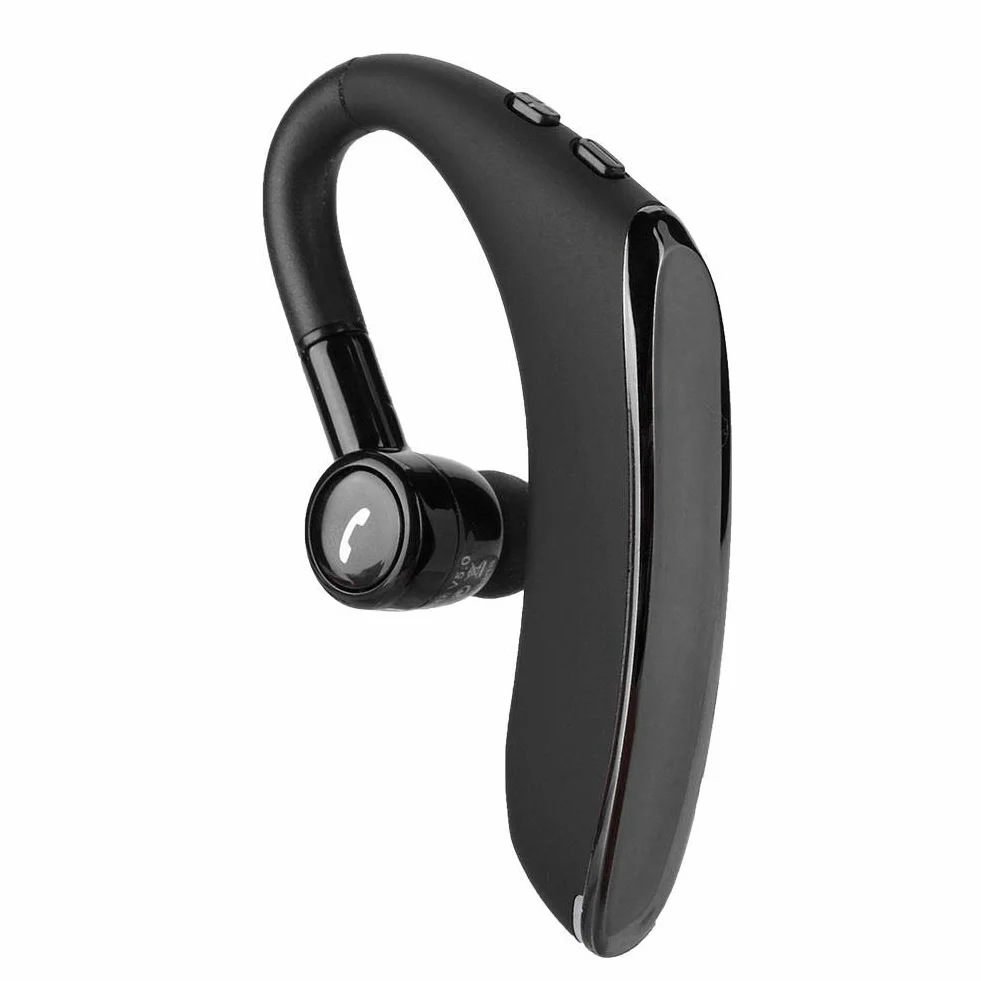 Denash Auricolare Stereo Bluetooth 5.0 Singolo, Cuffia Auricolare Wireless Professionale con Microfono, Auricolare F900 Chiamata a Mani libere