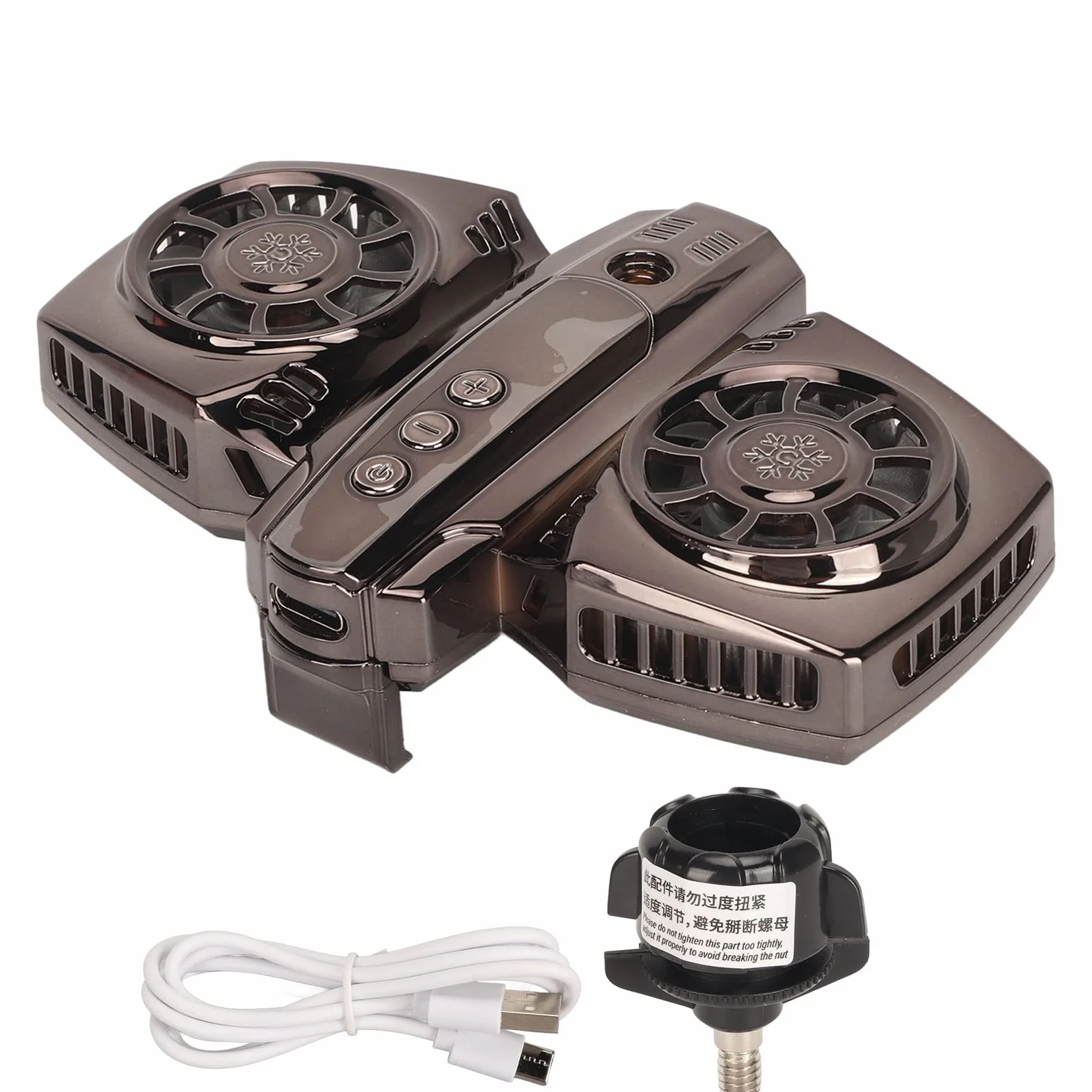 Raffreddatore per Cellulare, Ventola di Raffreddamento a Semiconduttore Dual Core Radiatore per Cellulare, Basso Rumore, Risparmio Energetico, per Streaming Video di Giochi Mobili