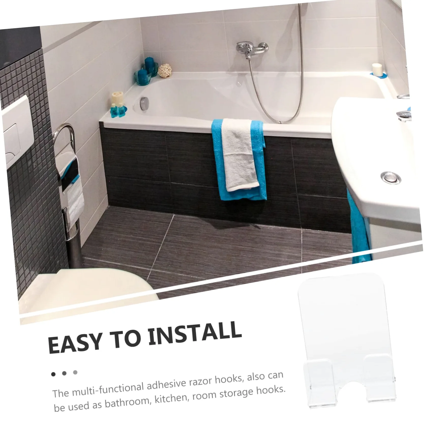 Housoutil 16pezzi Gancio Adesivo Multifunzionale Per Bagno e Cucina Da Ottimizza Lo Spazio Verticale Per Asciugamani e Accessori Design Elegante e Resistente