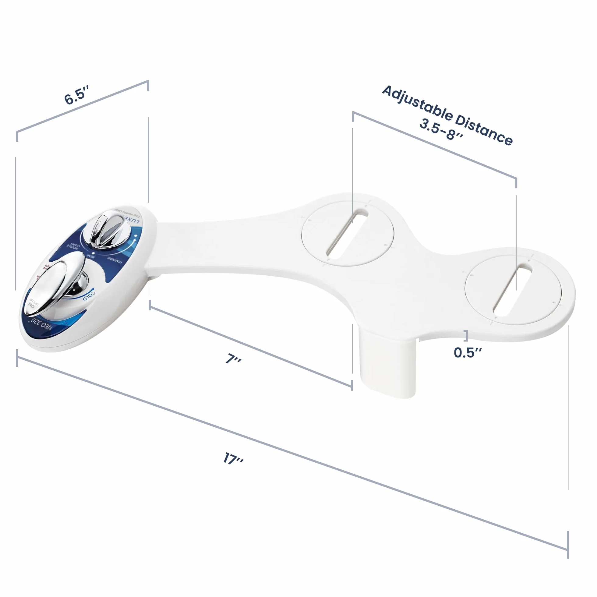 Luxe bidet Neo 320 Elite Series self Cleaning Dual Nozzle non-electric Mechanical bidet WC