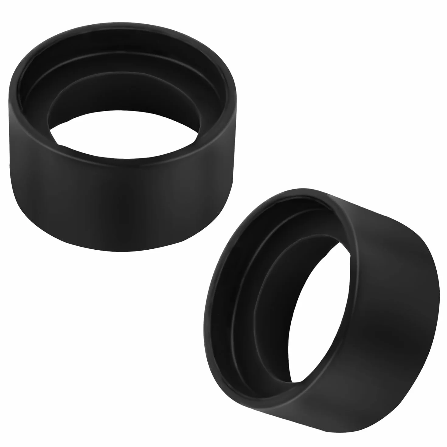 2 Pezzi Copertura Oculare per Ottiche, Tappi di Protezione per Oculari Binoculari in Gomma Tappi di Protezione per Oculari Tappi di Ricambio per Microscopi Stereo ad Angolo Piatto da 32-36 mm (Nero)