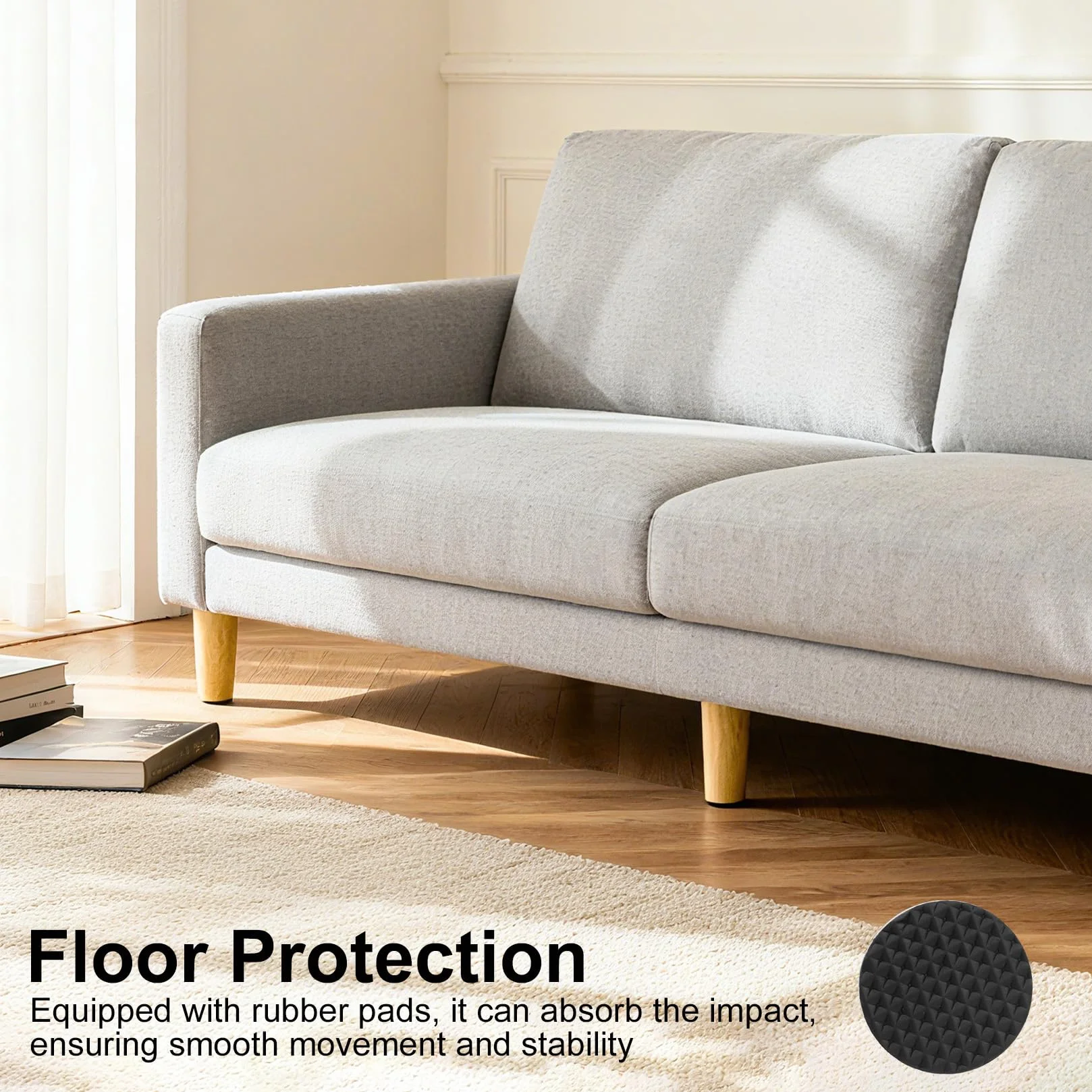 Piedini per Mobili in Legno 10cm 4 Pz, Gambe per Tavolo Affusolate con Accessori