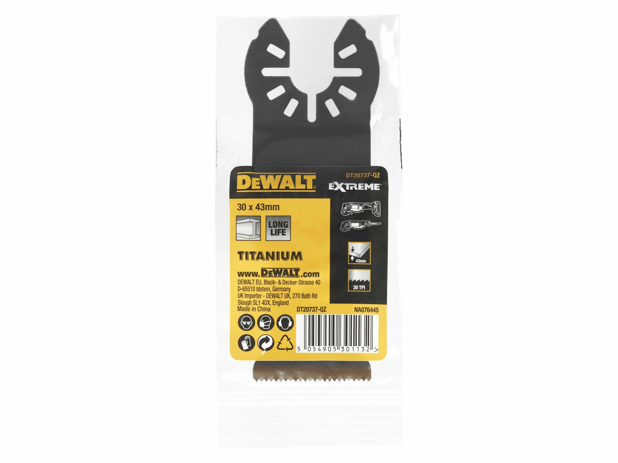 DEWALT Lama in titanio 30 mm x 43 mm