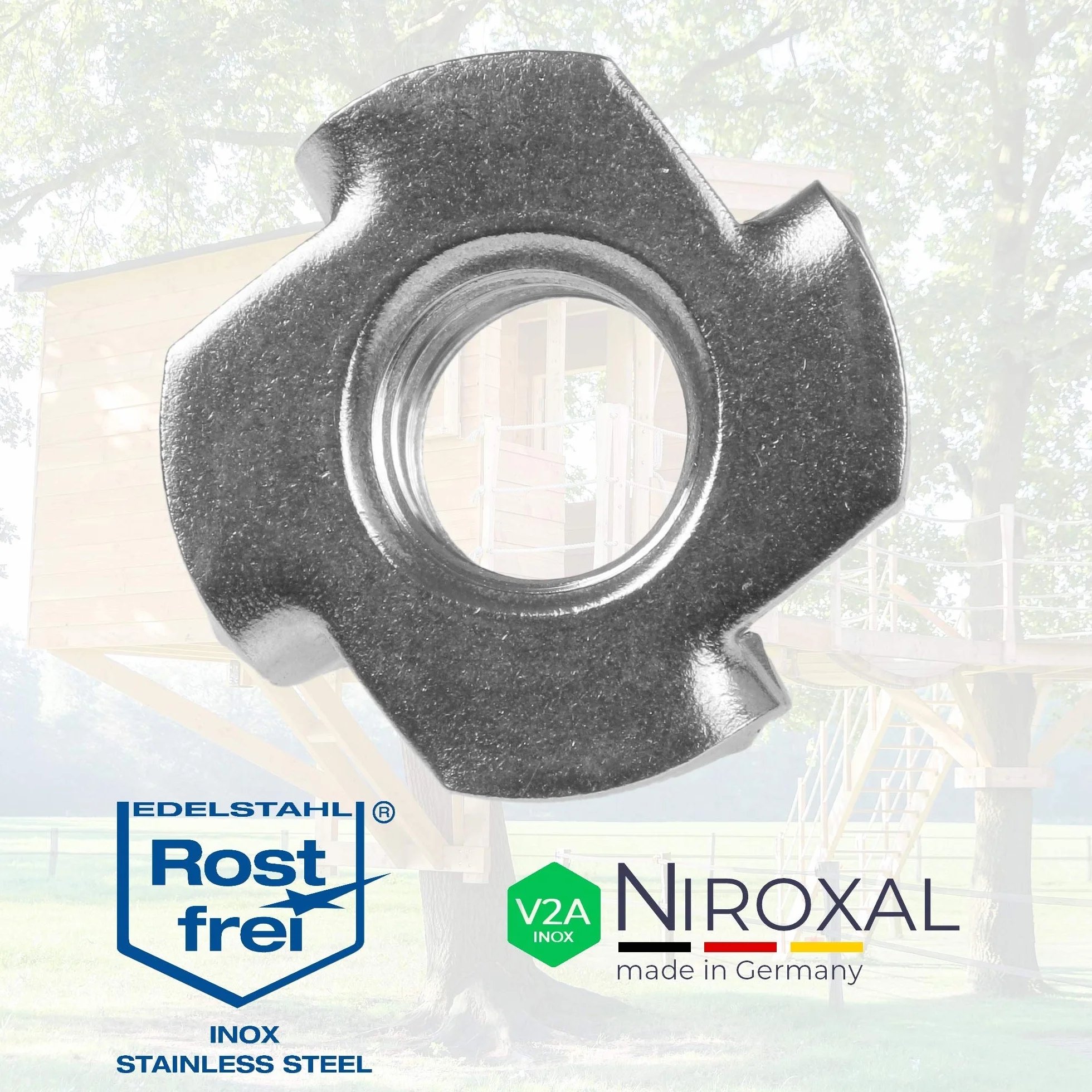 20 dadi ad impatto M12 in acciaio inox V2A con filettatura metrica per legno e plastica