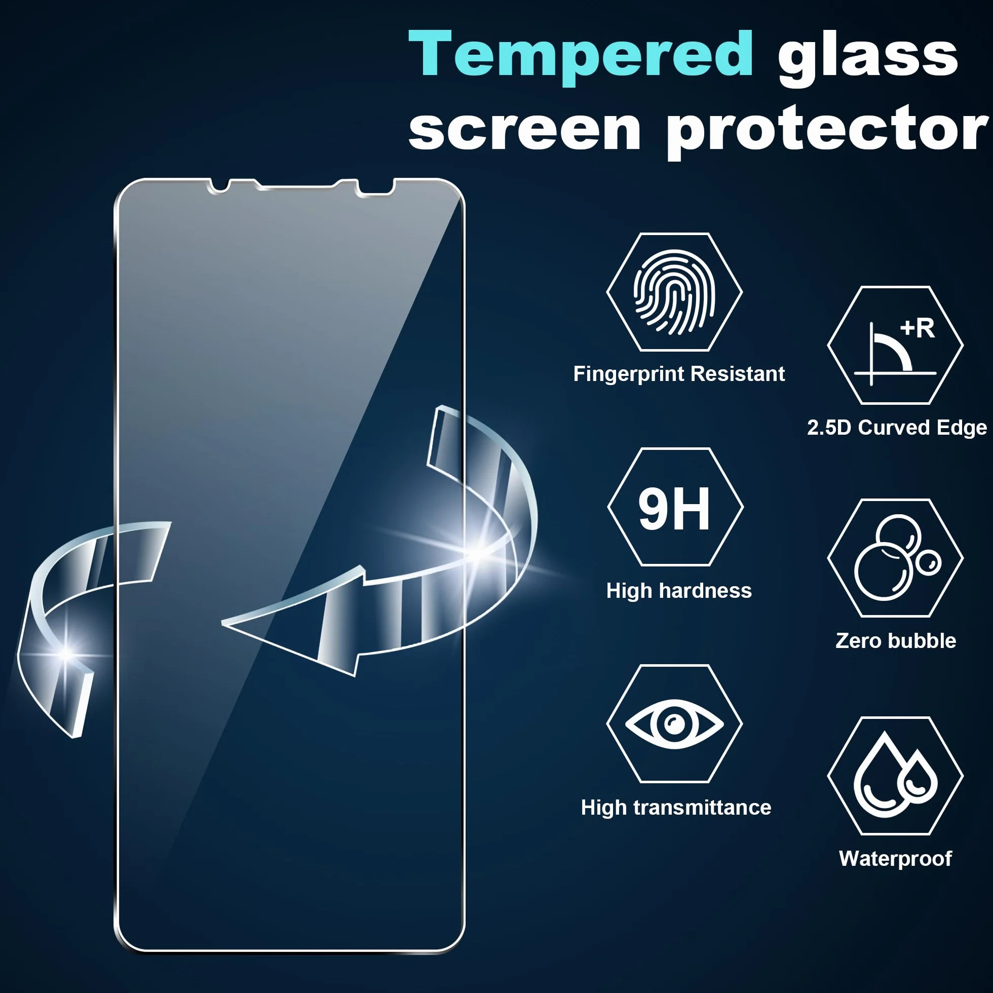 Cover per Sony Xperia 1 VII Custodia per Assorbimento degli Urti Sottile Morbida in Silicone TPU Protettiva [Protezione da Caduta] + [1 Pezzi] Vetro Temperato -Trasparente