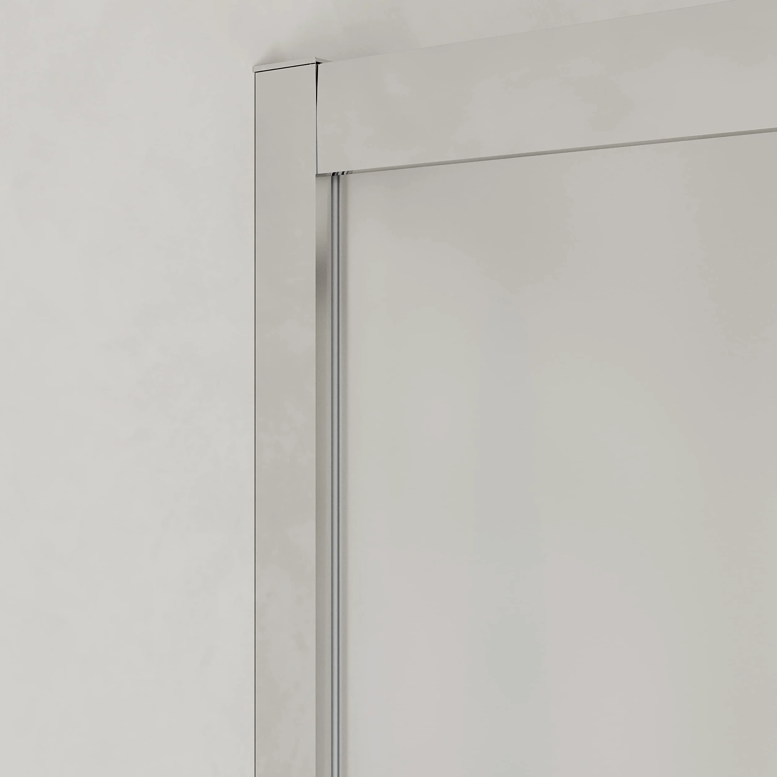 Box Doccia Angolare 80x80cm Apertura Scorrevole Vetro Temperato 6mm Opaco Profili Alluminio Cromato