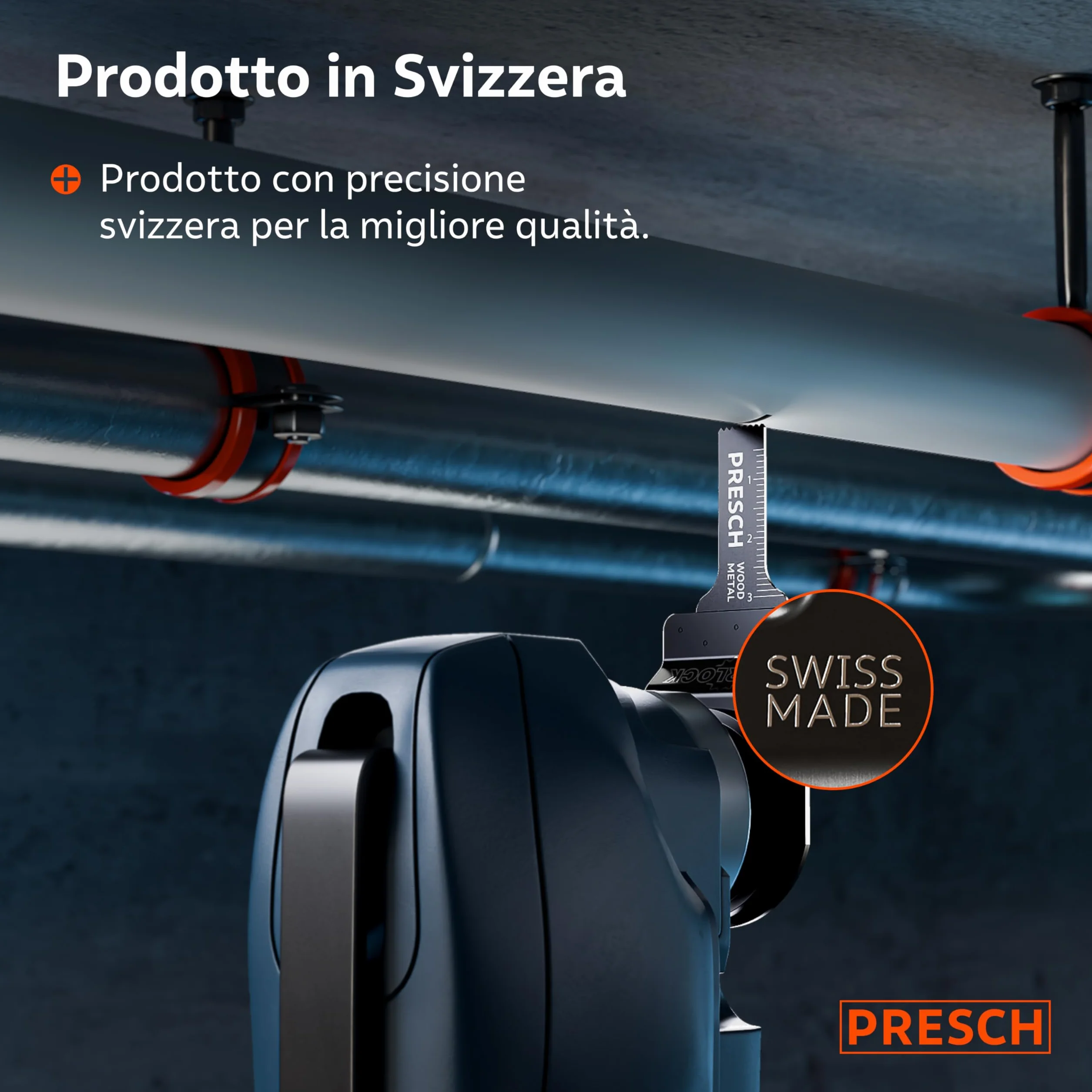 Presch Lame Multifunzione Legno e Metallo 25x10mm 5 pz. - Lame Starlock per sostituzione senza attrezzi - Taglio preciso con denti bimetallici e forma sfalsata - Accessori multiutensile professionale