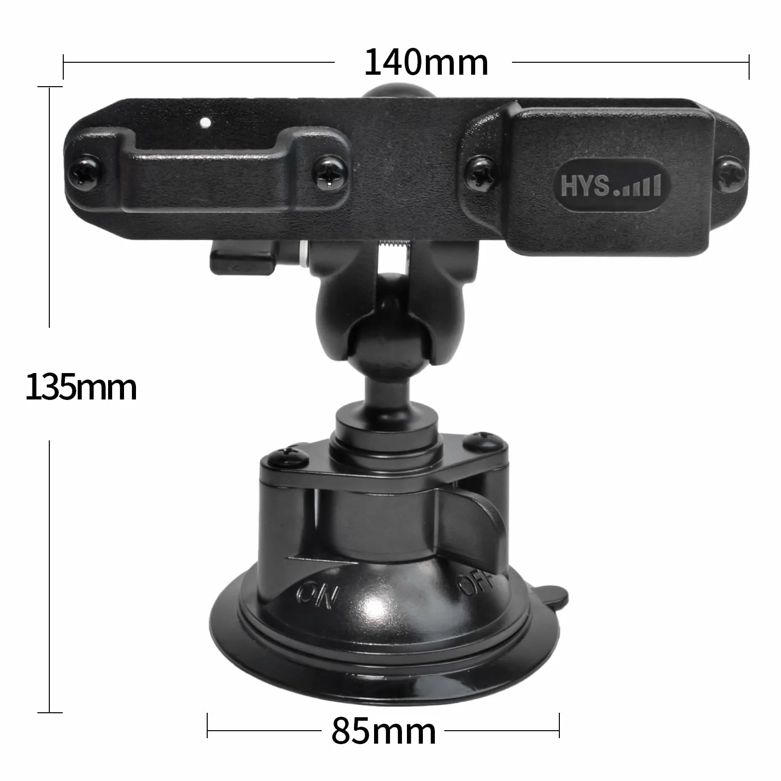 HYS 2-in-1 Radio portatile e microfono altoparlante Supporto a ventosa compatibile per Motorola Baofeng Sepura Midland, qualsiasi walkie talkie e microfono con clip posteriore