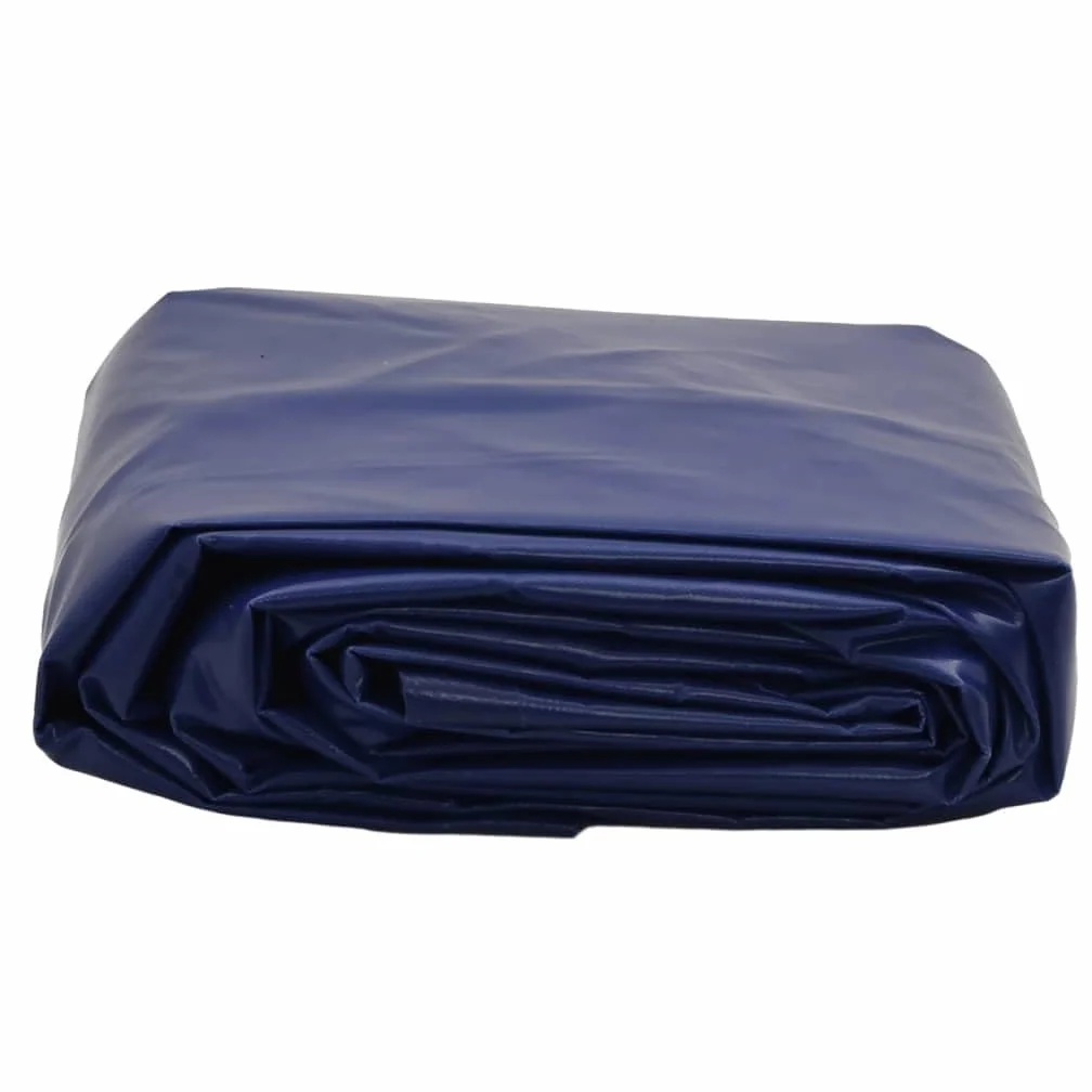 Telone blu, 5 x 8 m, in tela con rivestimento in PVC, 650 g/m², resistente alle intemperie, agli strappi, ai raggi UV, con occhielli in metallo, per giardino, campeggio, auto, rimorchio