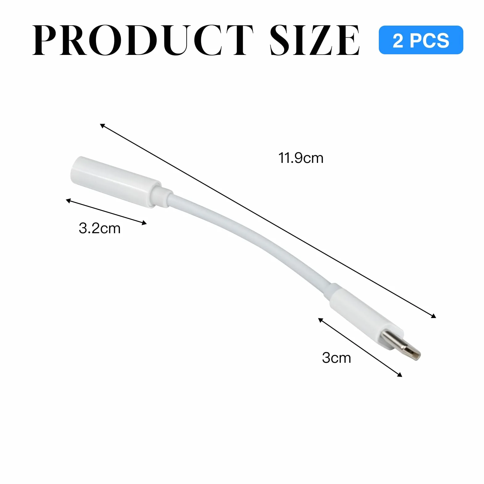 Adattatore USB C a jack AUX da 3,5 mm per OnePlus, Huawei, Samsung, Xiaomi, colore: bianco, plug and play, compatibile con molti dispositivi