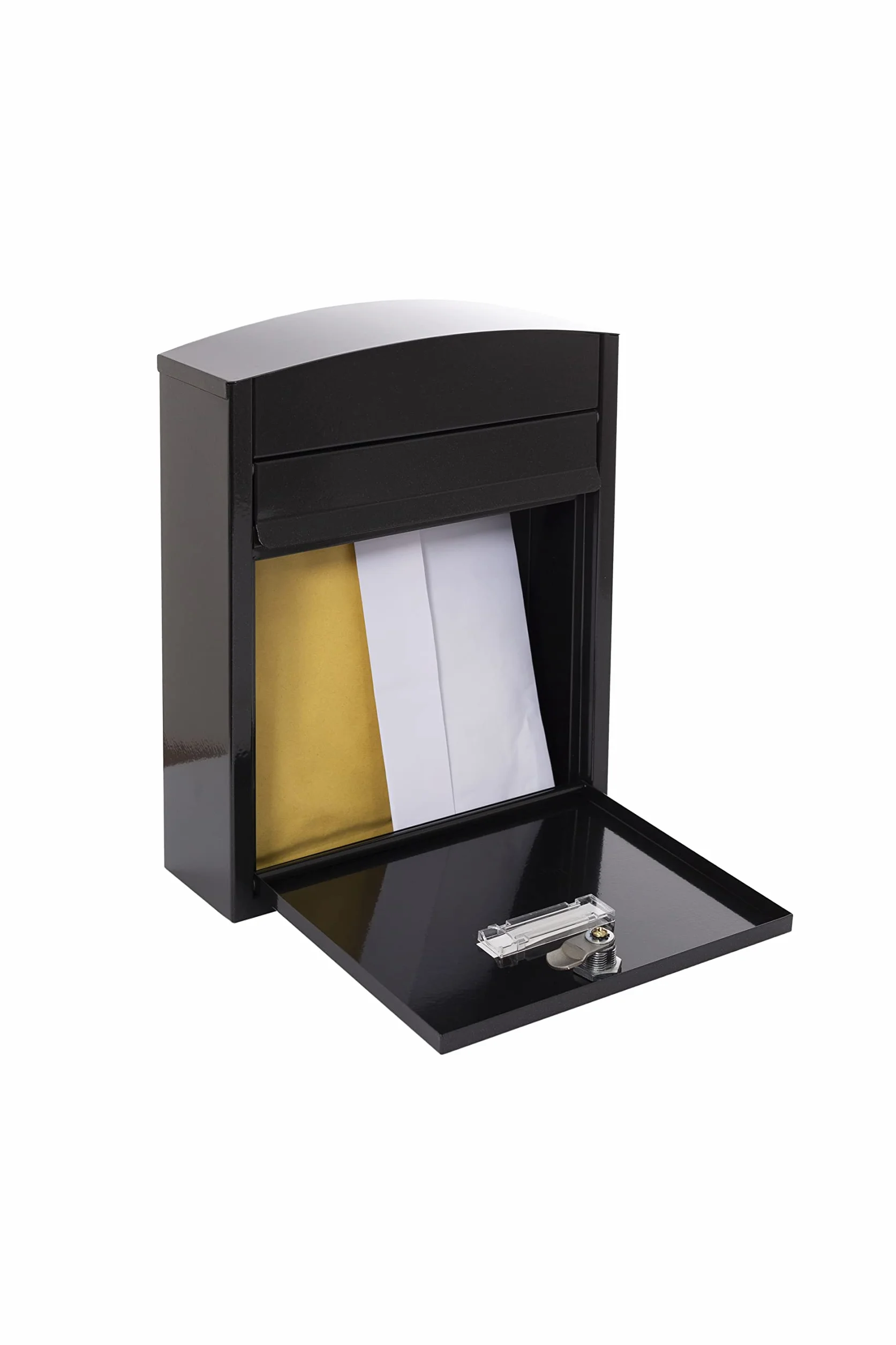 ARREGUI Compact E5734 Cassetta Postale Individuale in Acciaio da Parete Esterno S DIN A5 Nero