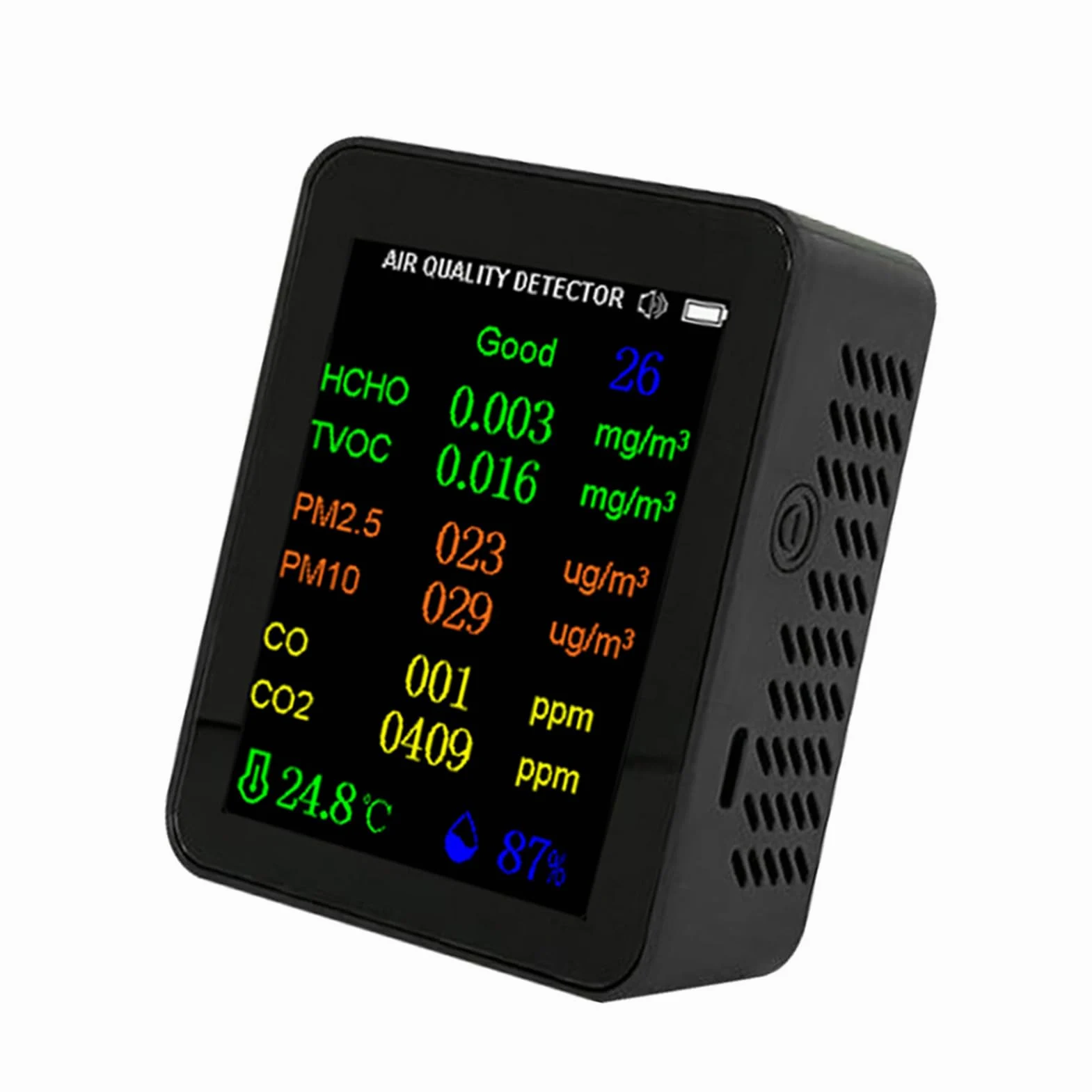 Kavolet Misuratore Portatile della qualità Dell'aria App Control Rilevatore di Anidride Carbonica 9in1 per Interni Domestici e Lavorazione dei Materiali (#3)