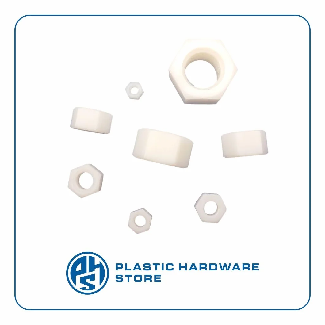 Dadi Esagonali in Plastica Nylon M16 Bianco 20 pezzi