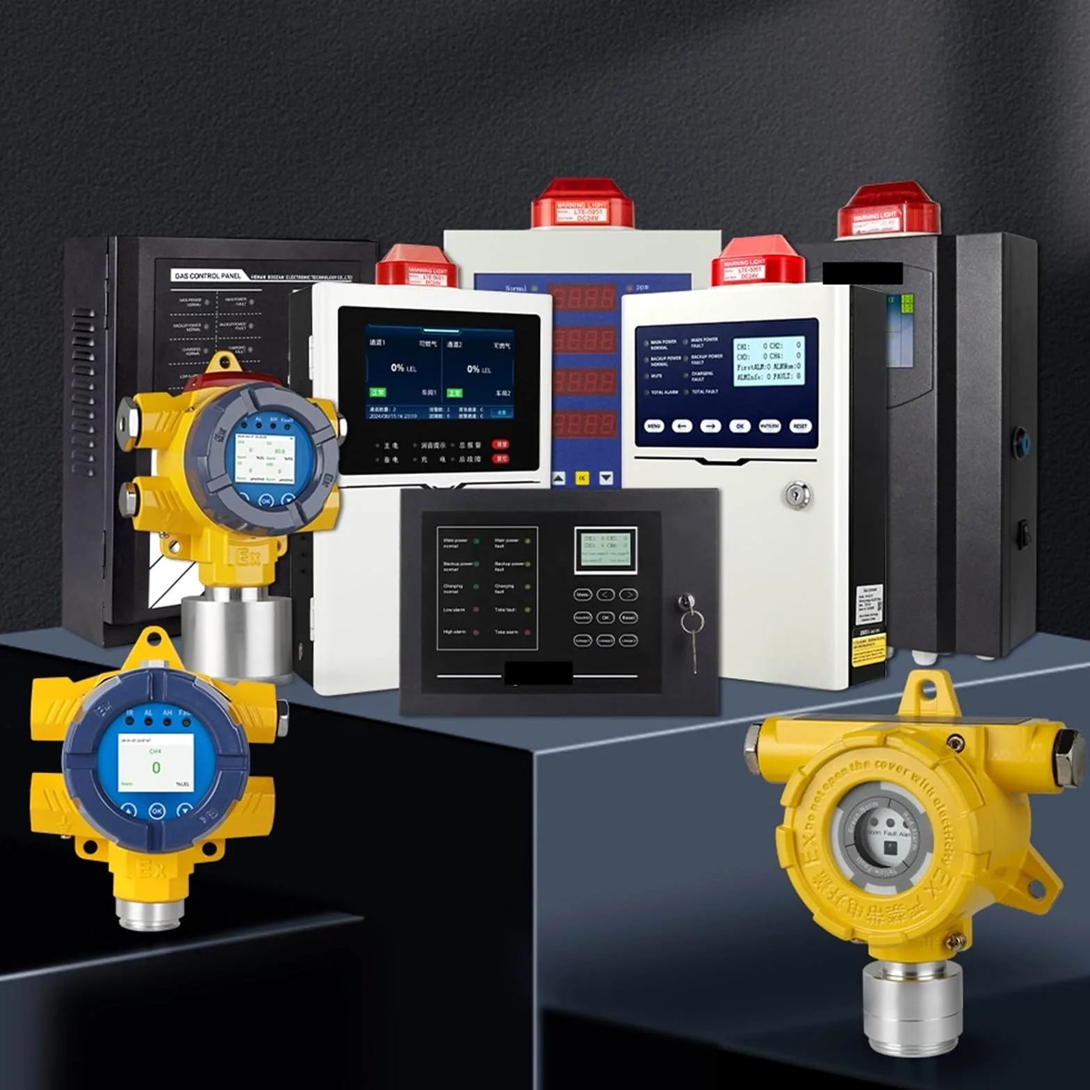 Rivelatore Multigas Fisso for Metano e Ossigeno Misuratore di Gas ad Armadietto a Parete da 4-16 Canali(BH-KZ101(8 Channels))