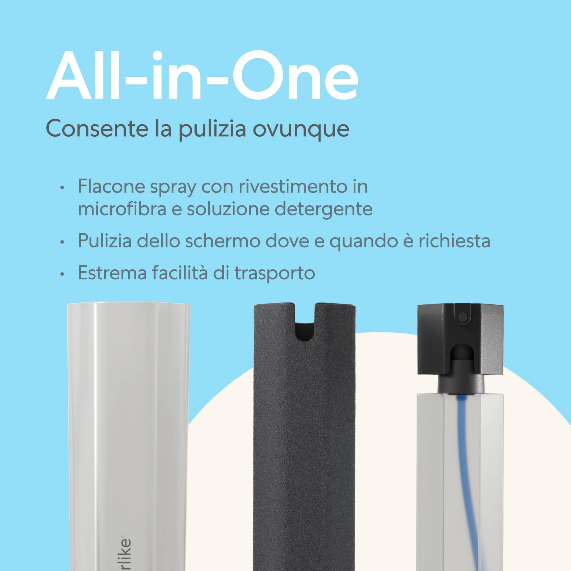 Paperlike® All-in-one Cleaning Kit - Flacone spray in microfibra ricaricabile & soluzione pulente + 5 compresse di ricarica - sicuro su display di iPad & dispositivi elettronici