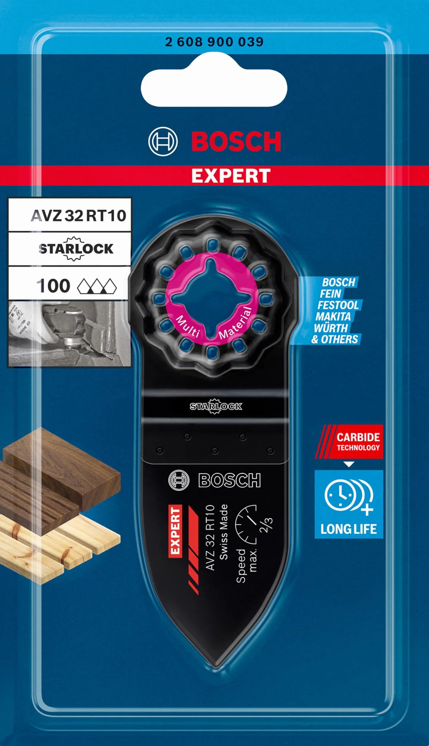 Bosch Professional AVZ 32 RT10 Expert Sanding Finger 32 mm per utensili multifunzione