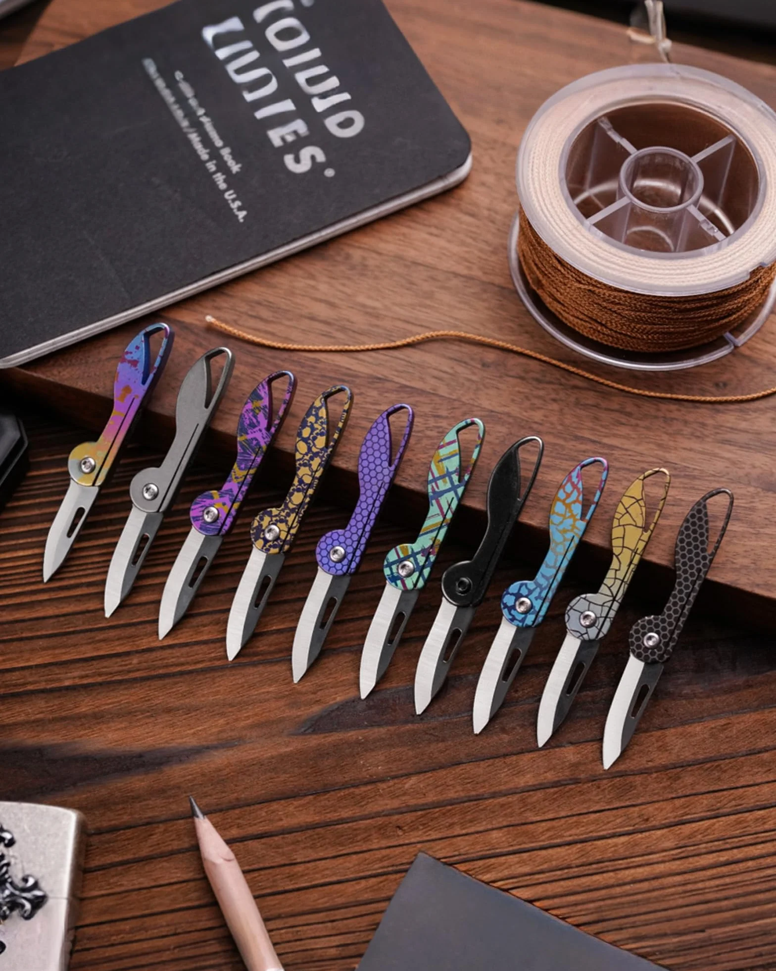 KeyUnity KK05 Mini coltello tascabile in titanio - Lama pieghevole affilata EDC