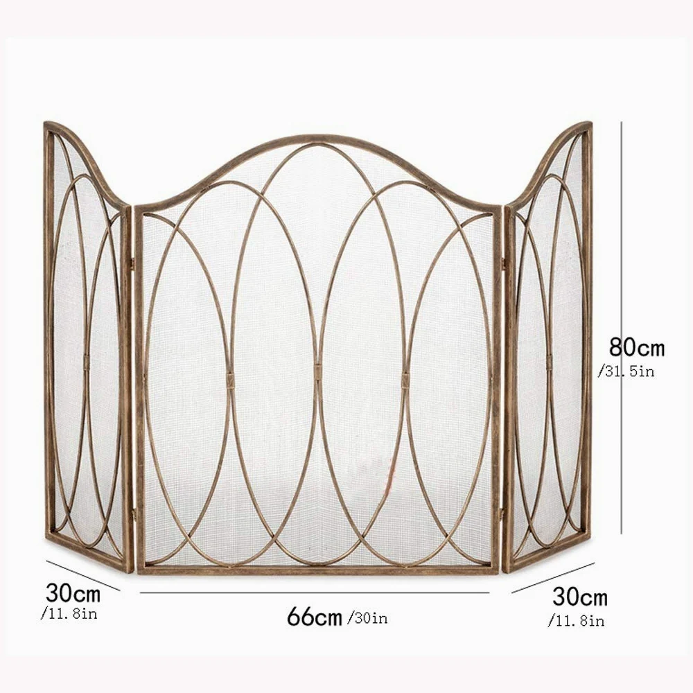 Schermi per Caminetti di Guardia 3 dello schermo del pannello pieghevole Fuoco Protector,Camino Staccionata,interna ed esterna autoportante Spark Guard for bambino &Pet Accessori per Caminetti in Rete