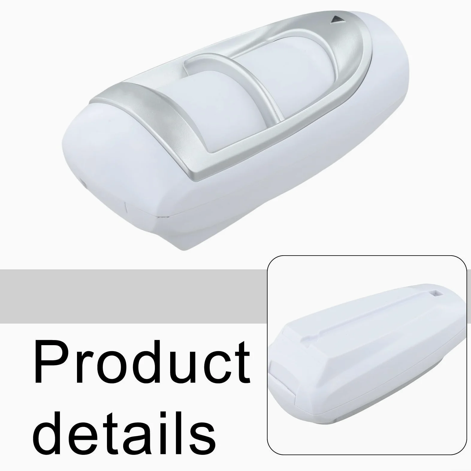 Rilevatore di movimento PIR cablato per esterni, ampia gamma di 12 m, con sensore a infrarossi, uscita relè per allarme di sicurezza da giardino, grigio, 176 mm