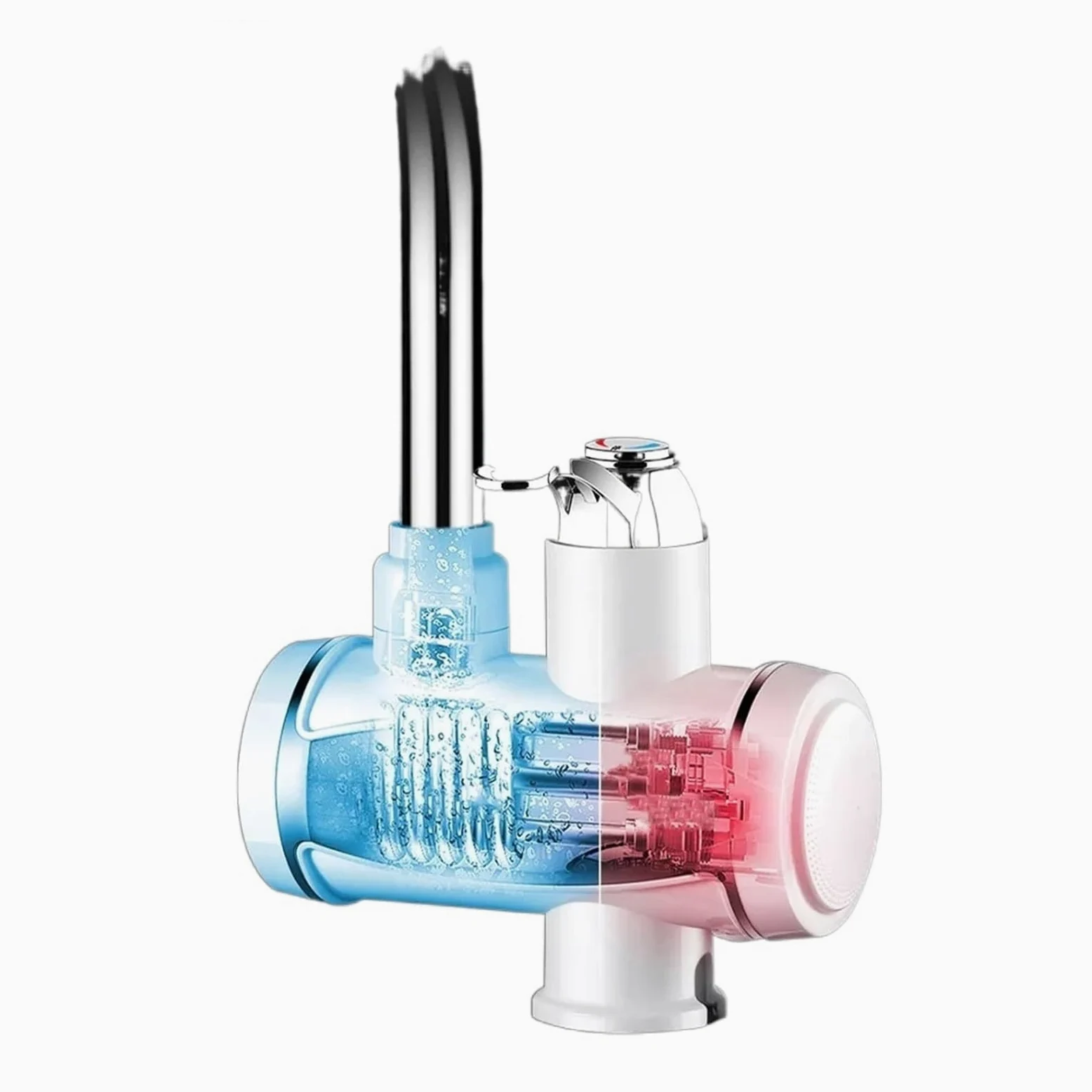 Display della temperatura dello scaldabagno elettrico istantaneo Riscaldamento dell'acqua Scaldabagno caldo della cucina con rubinetto della cucina a LED