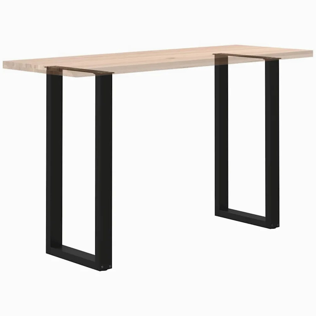 vidaXL Gambe per tavolo da bar a forma di U 2 pz nere 40x(100-101) cm in acciaio