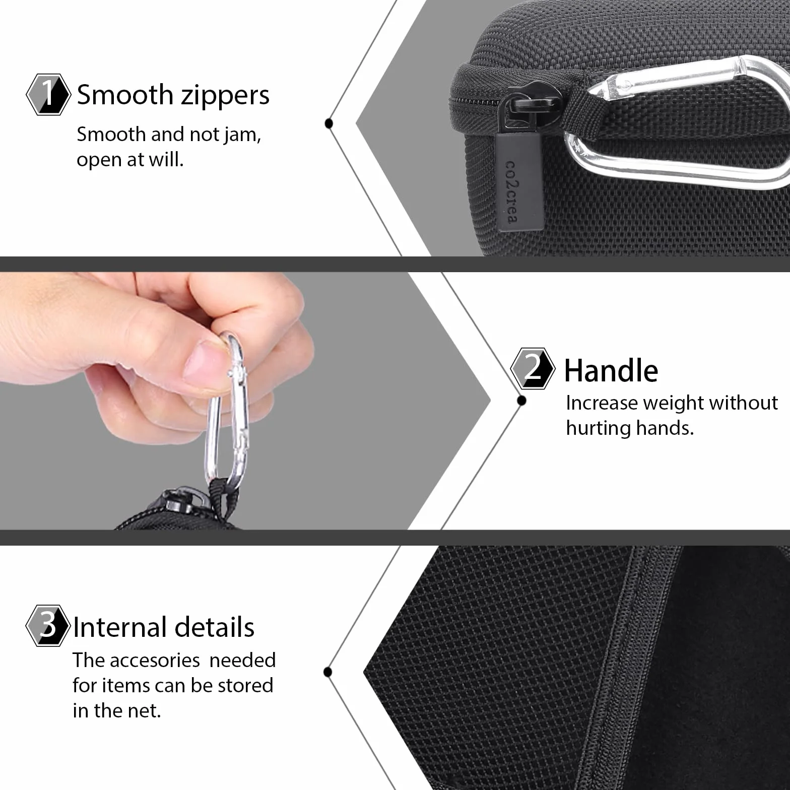 co2CREA cassa custodia borsa per JBL Wind 3S/Wind 3 FM Bluetooth Handlebar Speaker (solo caso)