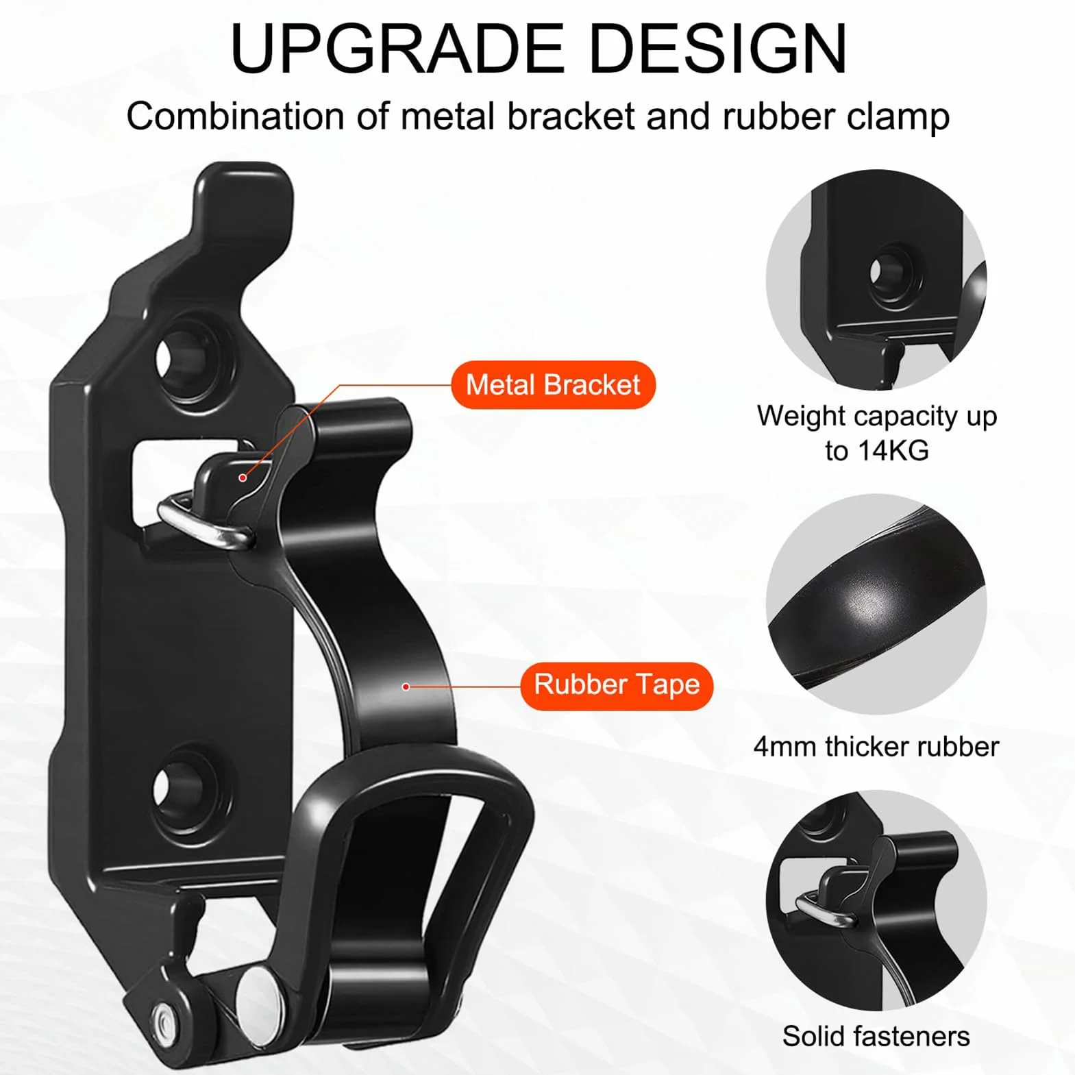 Supporto Da Parete In Metallico Confezione Da 2 Presa Universale Per Utensili Clip Multiuso Per Auto