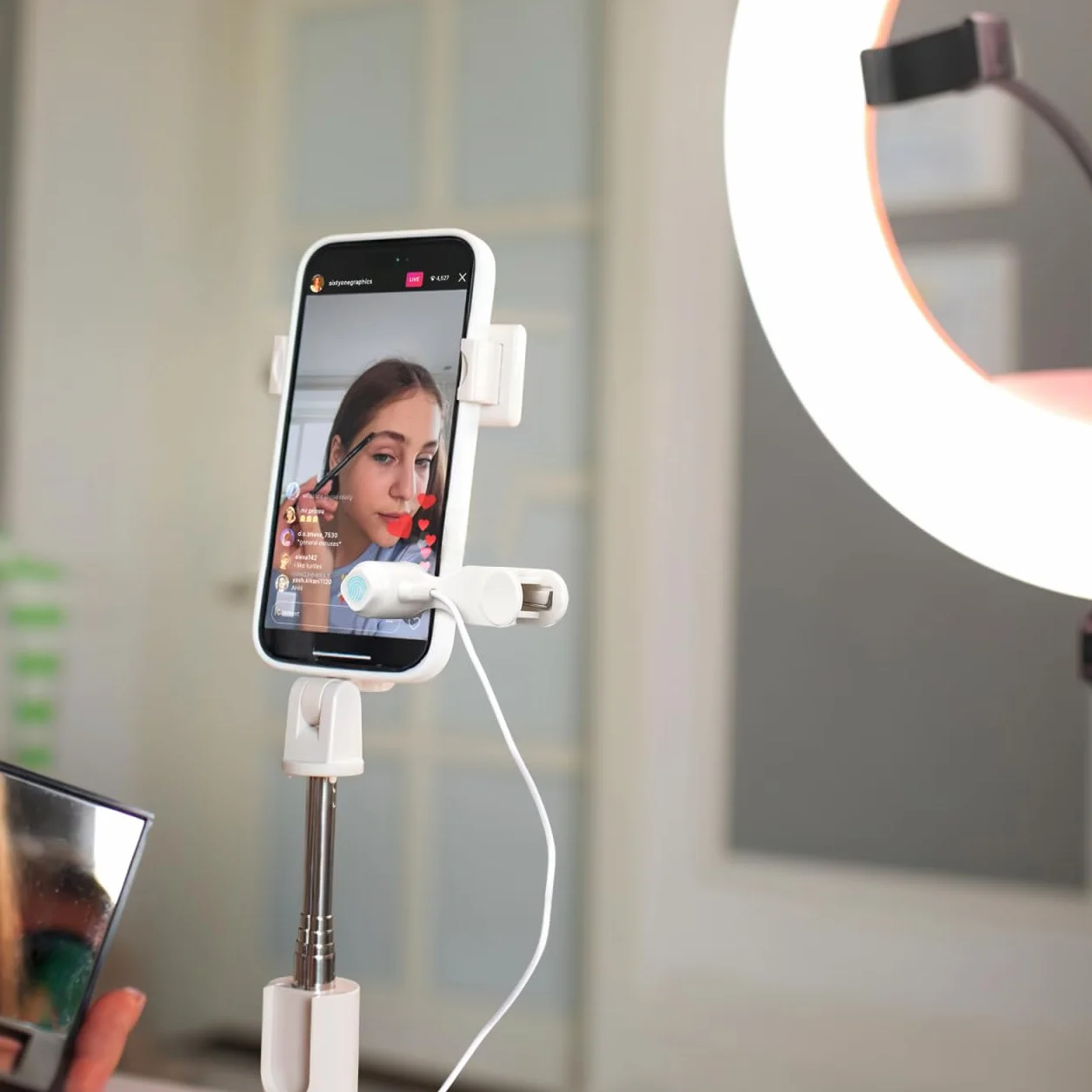 jojofuny Clicker automatico dello schermo per telefono: clicker USB per lo schermo del telefono cellulare per lo streaming live - Applicatore automatico universale per il clic delle dita per giochi