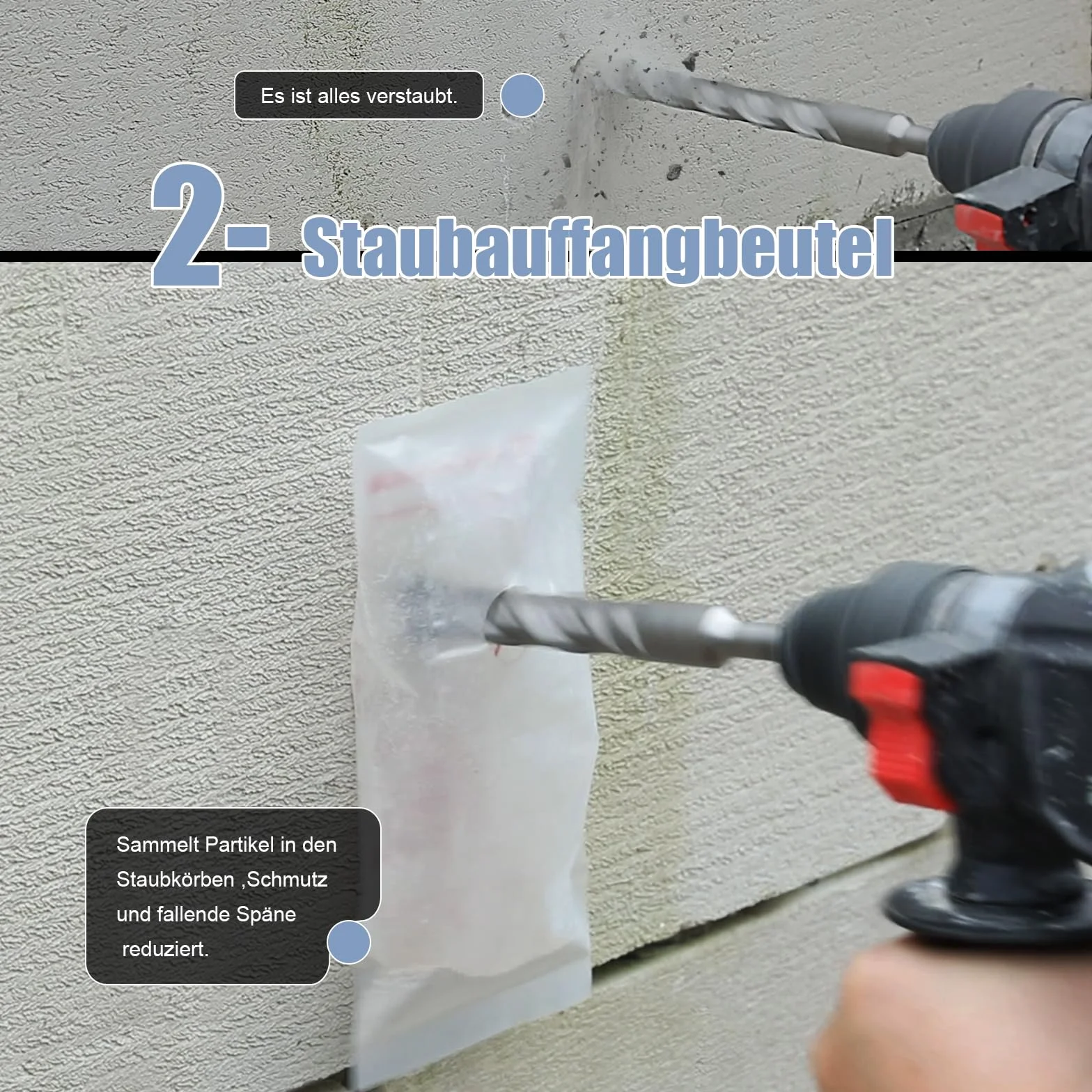 Punta SDS Max a doppia elica con 4 taglienti in carburo di tungsteno 32 x 260 mm per calcestruzzo pietra