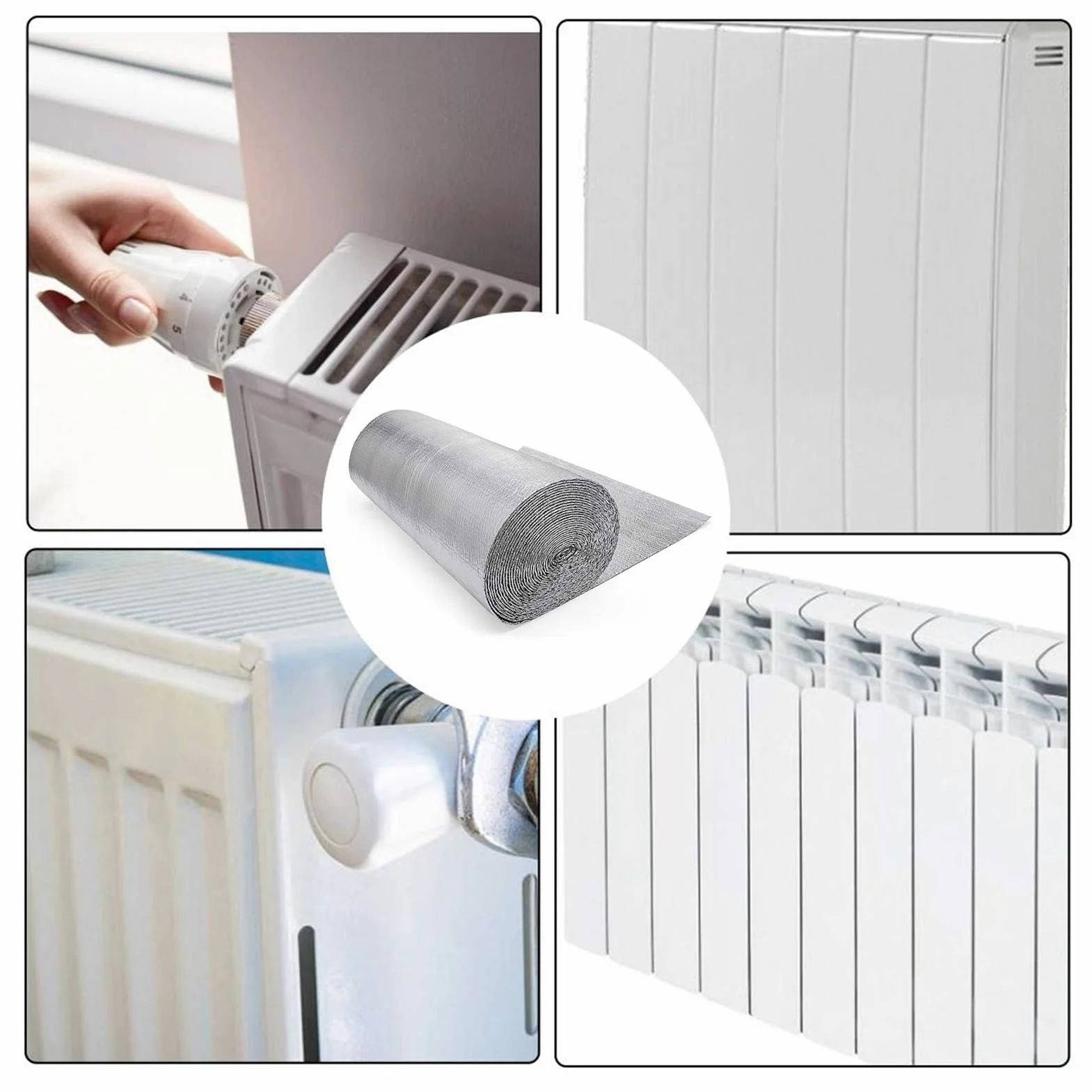 Isolante Termico Alte Temperature Pannelli Termoriflettenti Termosifoni Isolante Termico Adesivo per Termosifoni Foglio Isolante Termico Adesivo ( Size : 1x6m )