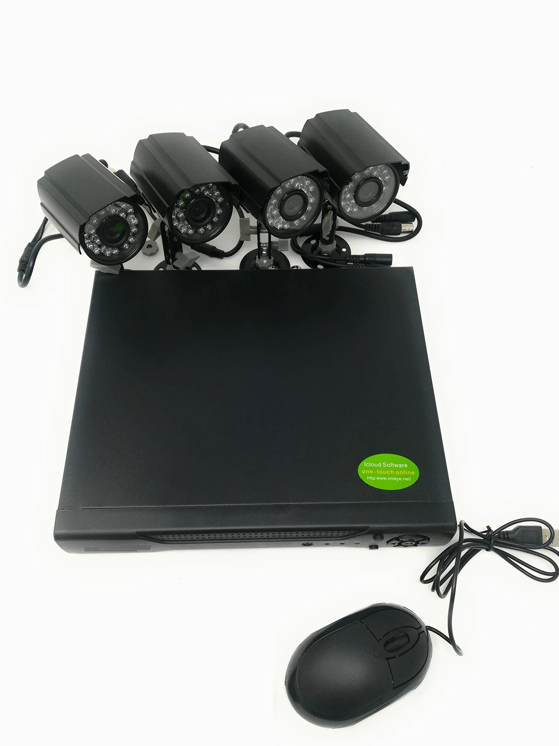 TEMPO DI SALDI Kit Videosorveglianza 4 Canali Telecamere Infrarossi Dvr Alimentatori Prolunghe