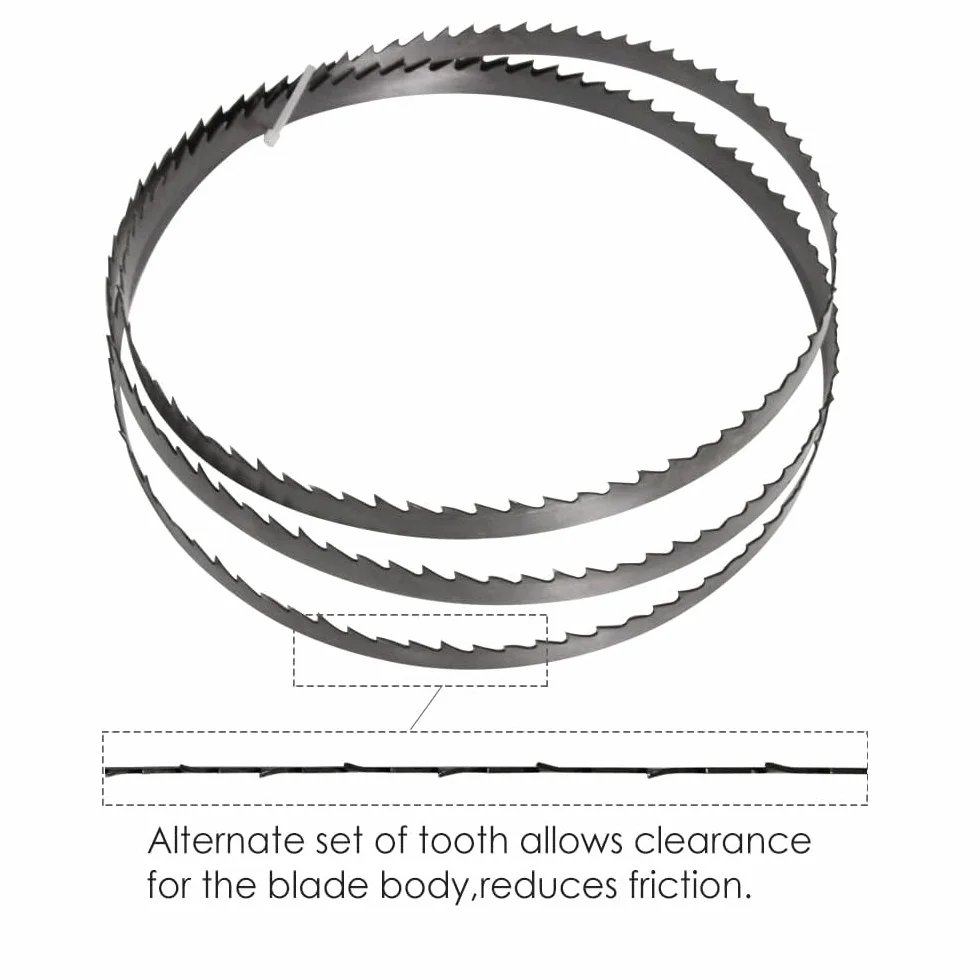 Set di 4 Lame per Sega A Nastro SK5, 1400mm x 6,35mm x 0,35mm per Sega A Nastro BS200A 8" (Taglia : 6 TPI)