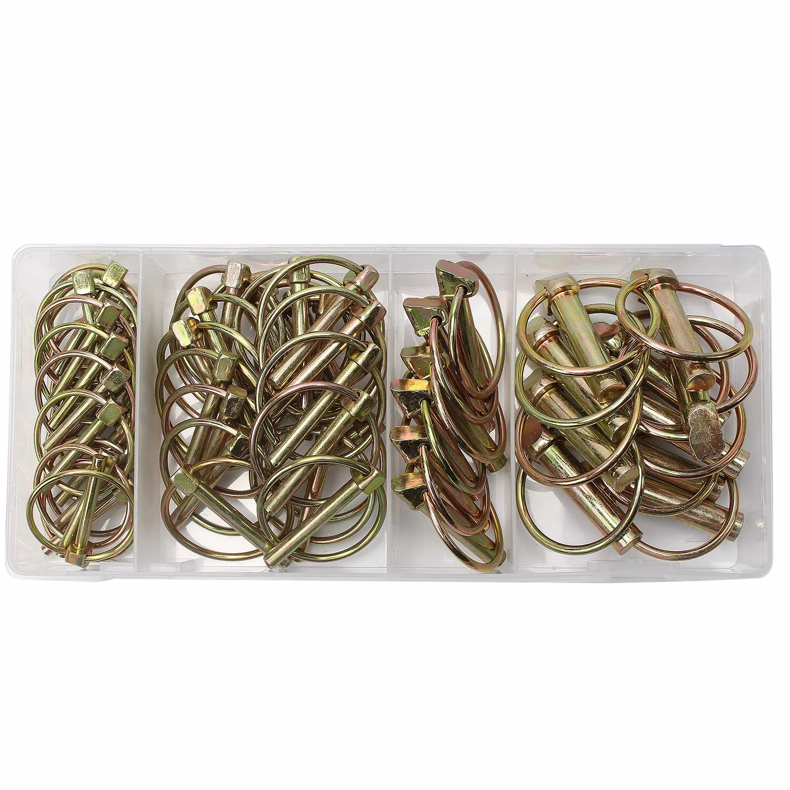 CCLIFE Kit 50 pezzi Copiglia a scatto spine diverse misure valigetta