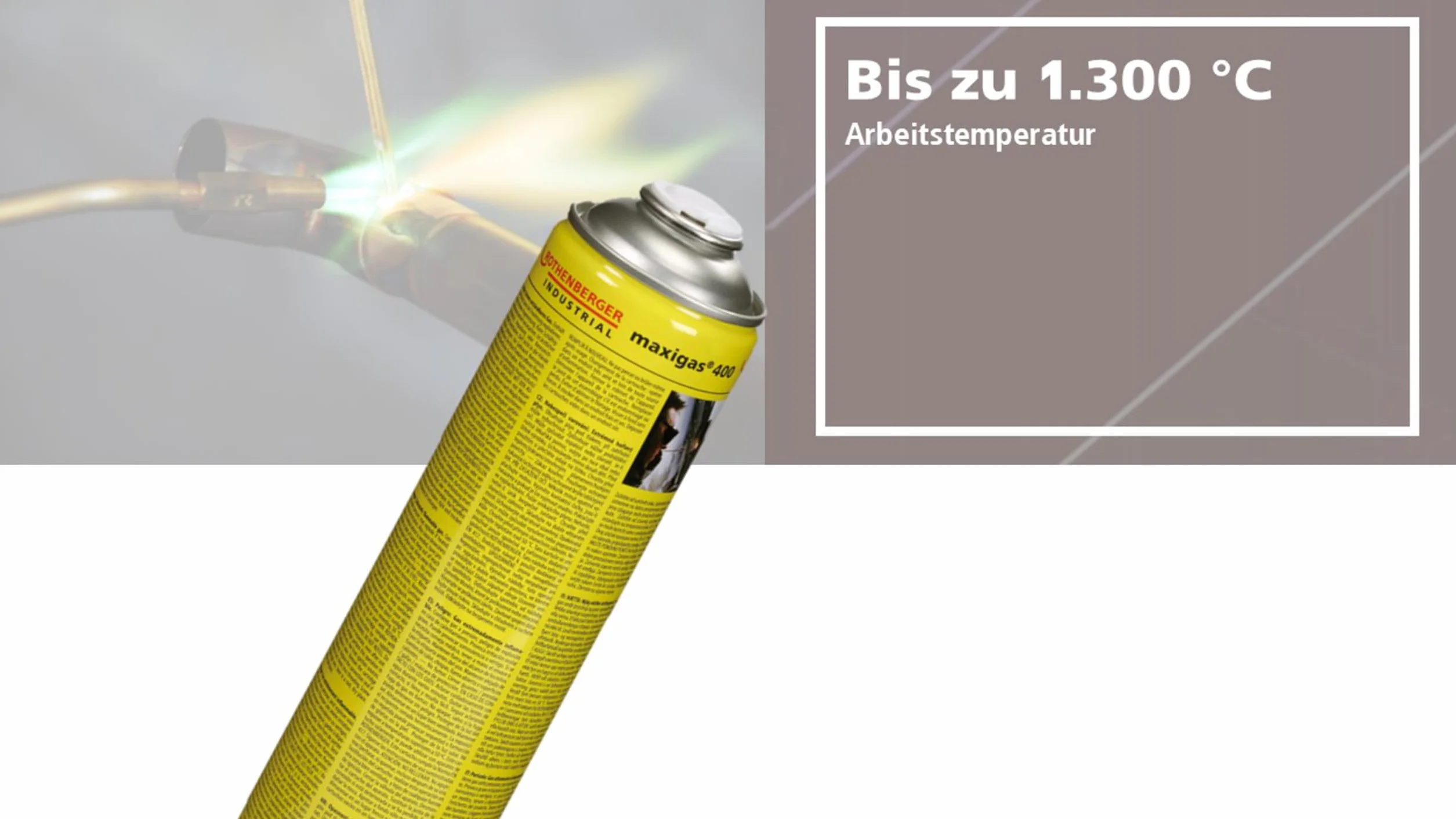 Rothenberger 35570 Maxigas 400 Miscela Speciale di Gas, 600 Ml, Giallo