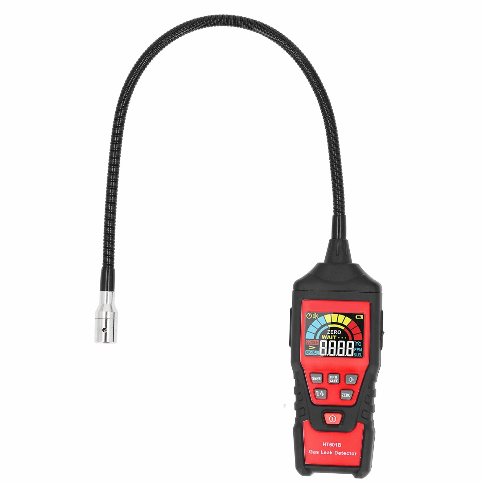FTVOGUE Rilevatore di Perdite di Gas, Rilevatore di Gas Combustibile ABS con Display LCD, Allarme Sonoro e Luminoso, sensibilità Al Metano 50 PPM, Alimentato AAA per Uso Domestico in Cucina