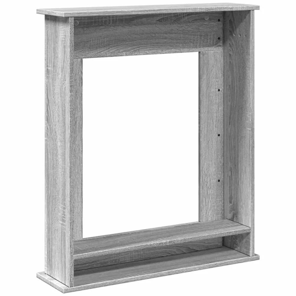 vidaXL Cornice per Camino Grigio Sonoma 75x20x87,5 cm Truciolato