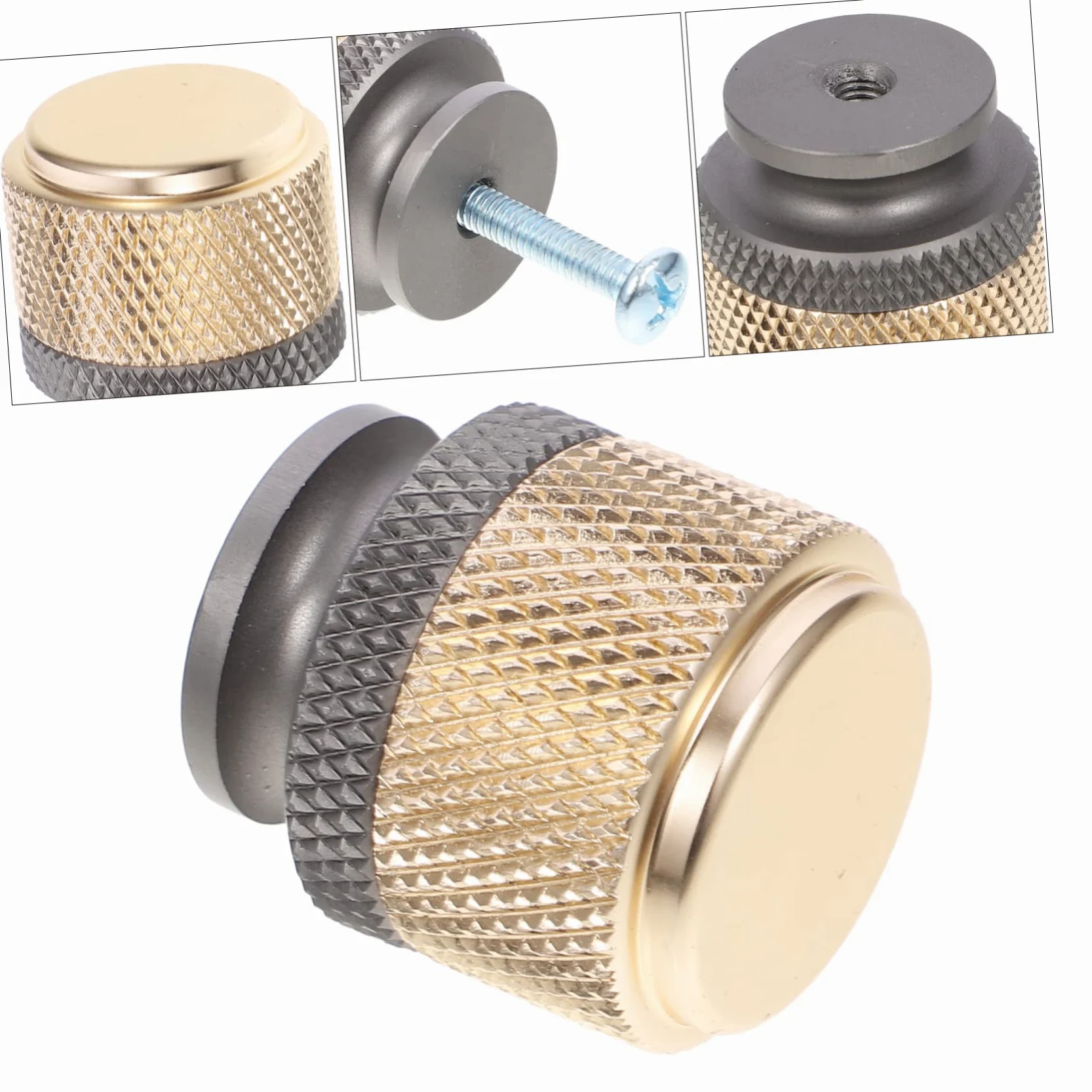 ORFOFE 6 Pomelli per Mobili in Alluminio Oro, Design Moderno e Robusto, per Armadio e Mobile Cucina, Finitura Elegante per Interni Casa