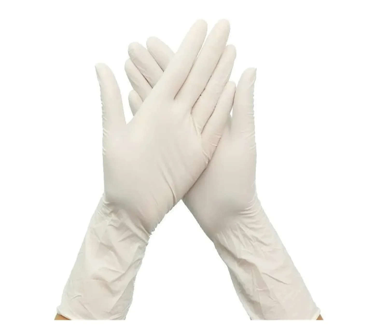 Guanti Cucina 10 paia/pacco Manica Lunga Guanti di Gomma Blu Pulizia Ristorazione Cibo Guanti in Nitrile da 12 pollici Guanti Spessi da 12 pollici(WHITE)