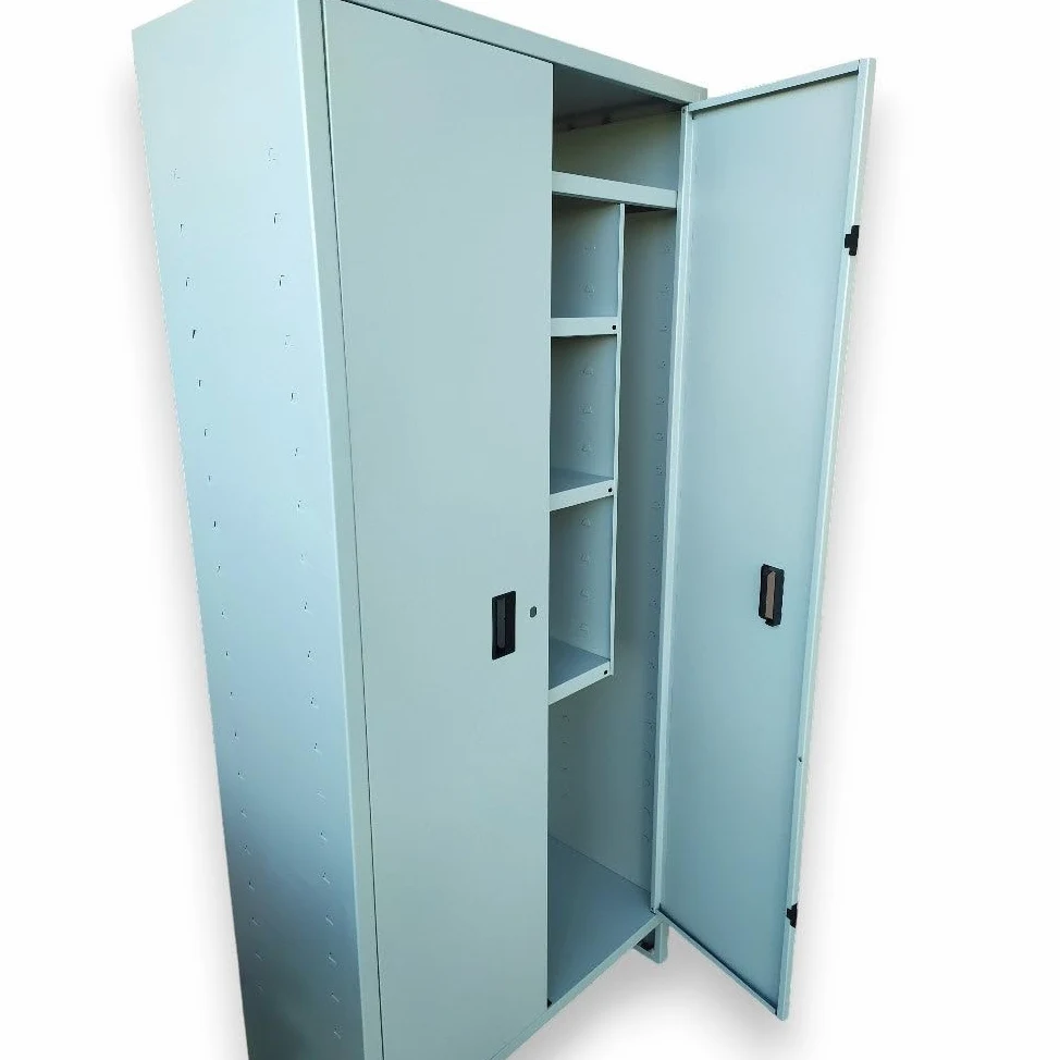 Armadio portascope da Interno in Metallo con Serratura - 60x40xH180 cm