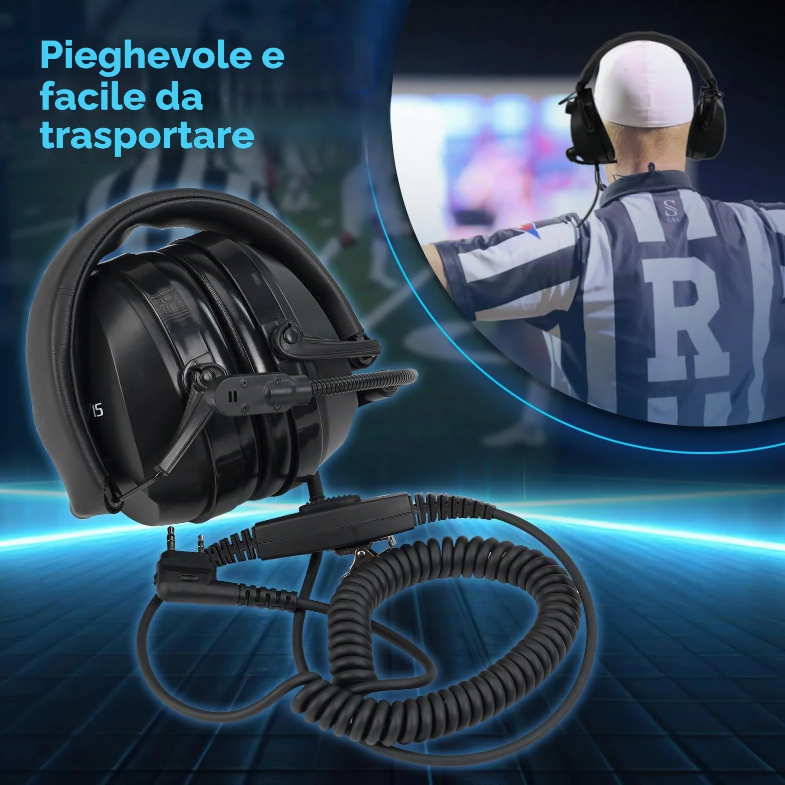 Retevis Cuffie Per Walkie Talkie Con Cancellazione Del Rumore, Cuffie Radio a 2 Vie, Controllo Del Volume, Radio a Due Vie a, Compatibile con Baofeng UV5R RT24 RT27 RT5R RT86 (confezione da 1