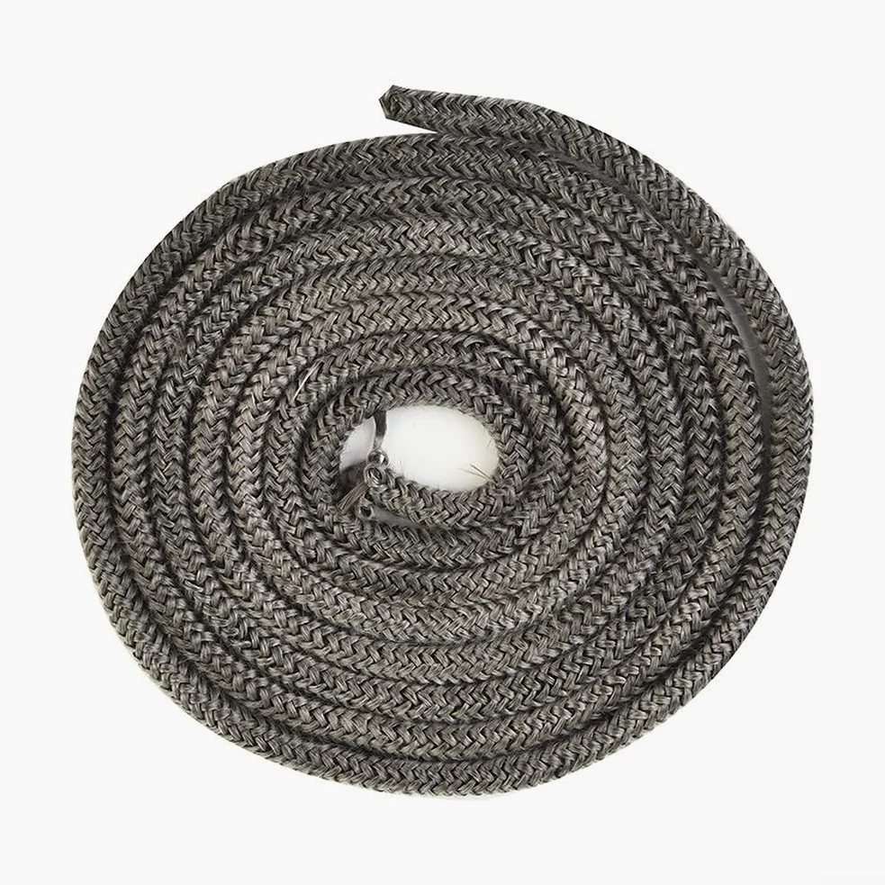 Corda resistente al calore, Guarnizione for porta della stufa a legna in corda di fibra vetro nera 6-8 mm diametro 2 m lunghezza(8mm)