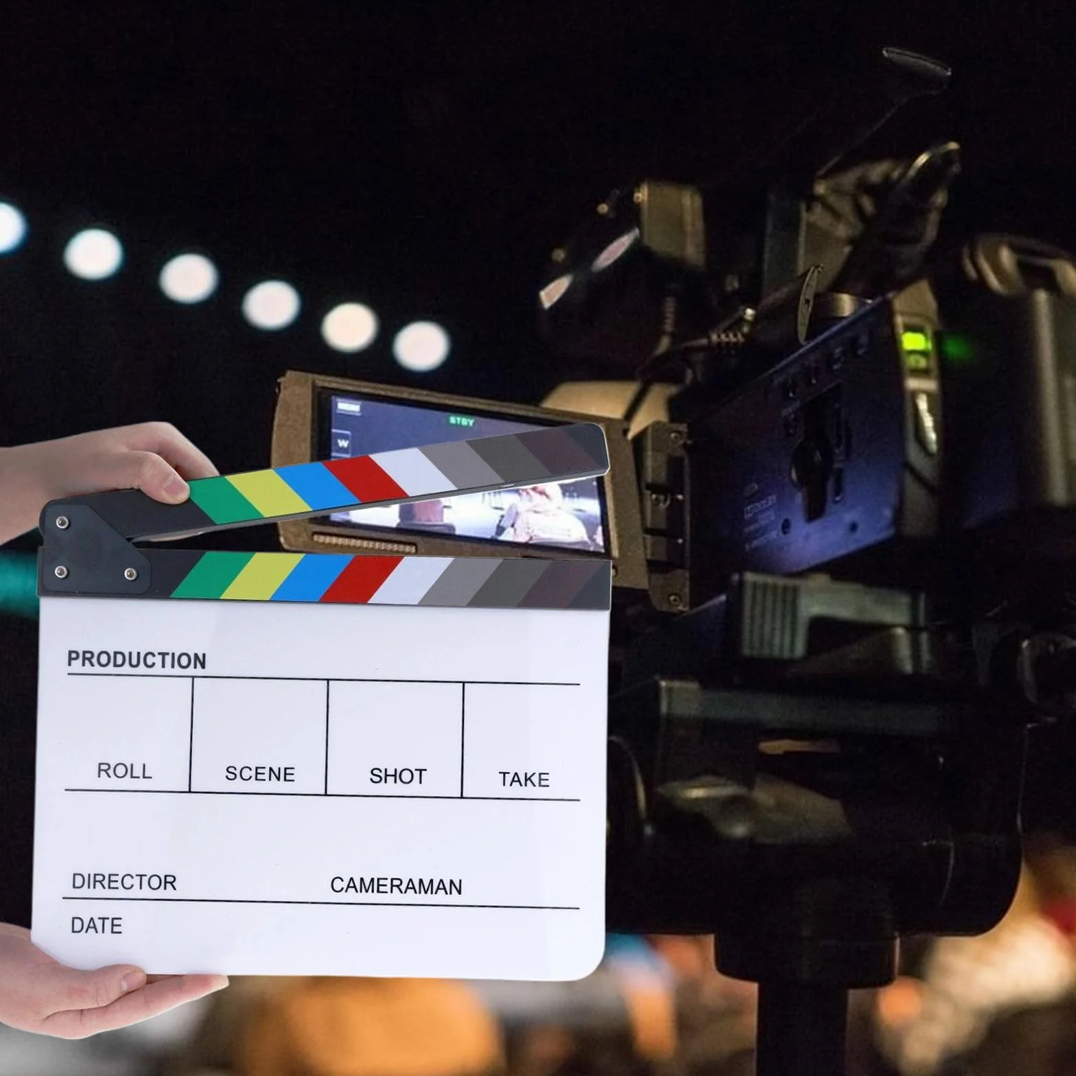 Ciak Cinematografico,Cinematografico di Film Clapper,30x25cm Acrilico Film Clapperboard,Regali per Cinefili,Cinema Gadget,Accessori Regista,Cinematografico per Programmi TV,Vlog